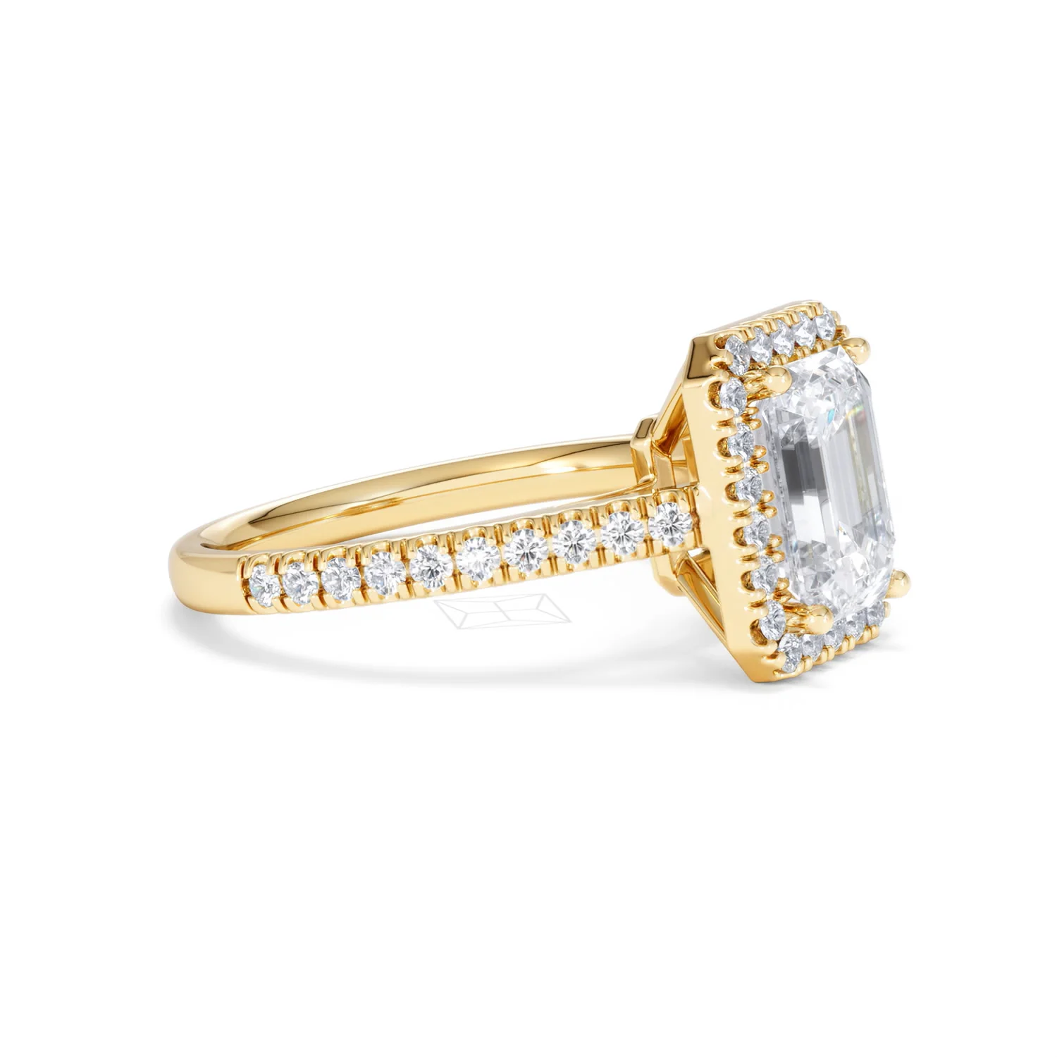 Annabelle Lab Diamond Halo Engagement Ring in 18K Gold 2.75ct F/VS1 - Image 24
