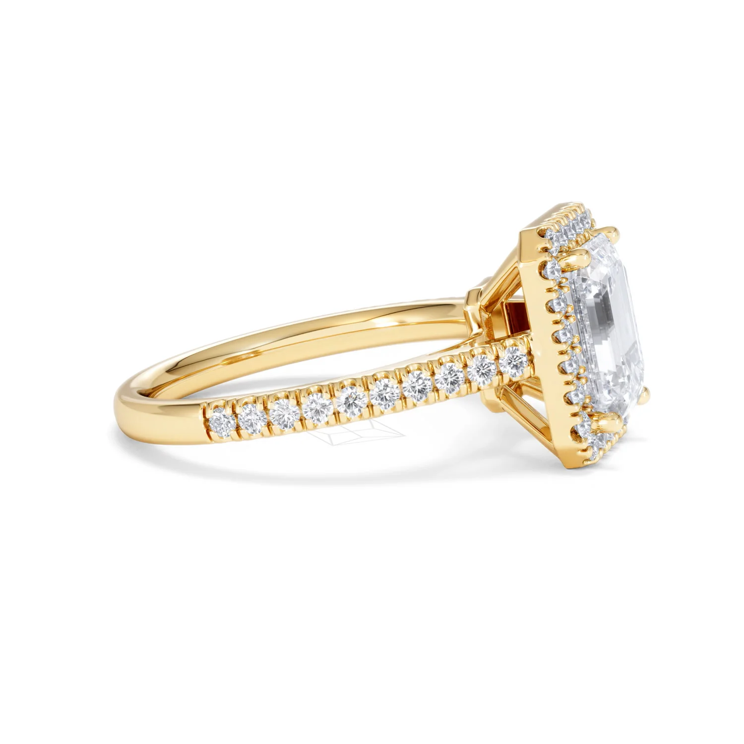 Annabelle Lab Diamond Halo Engagement Ring in 18K Gold 2.75ct F/VS1 - Image 27