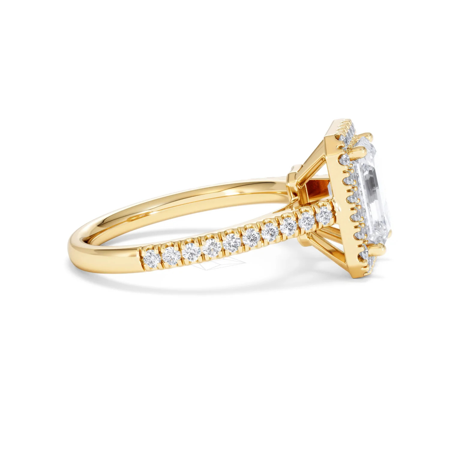 Annabelle Lab Diamond Halo Engagement Ring in 18K Gold 2.75ct F/VS1 - Image 29