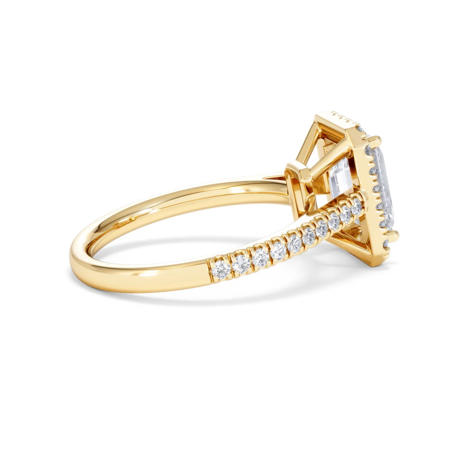 Annabelle Lab Diamond Halo Engagement Ring in 18K Gold 2.75ct F/VS1 - Image 35