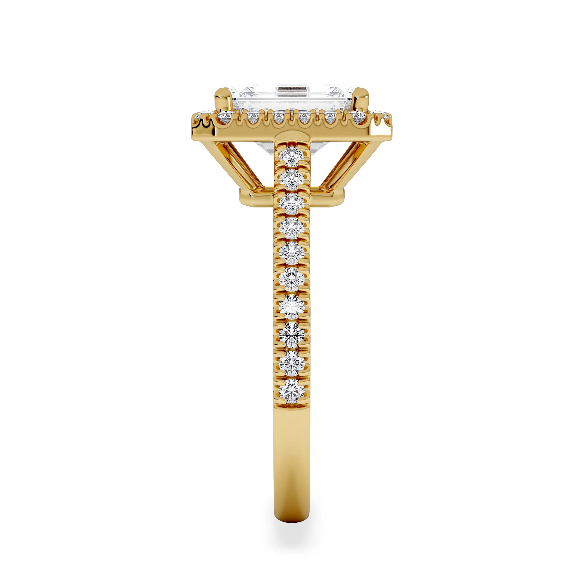 Annabelle Lab Diamond Halo Engagement Ring in 18K Gold 2.75ct F/VS1 - Image 5
