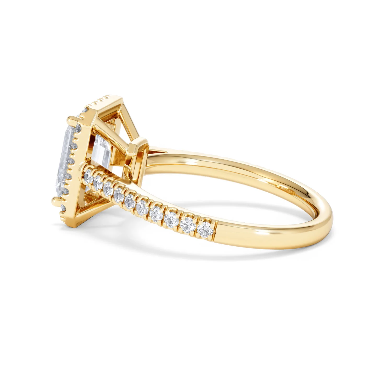 Annabelle Lab Diamond Halo Engagement Ring in 18K Gold 2.75ct F/VS1 - Image 67