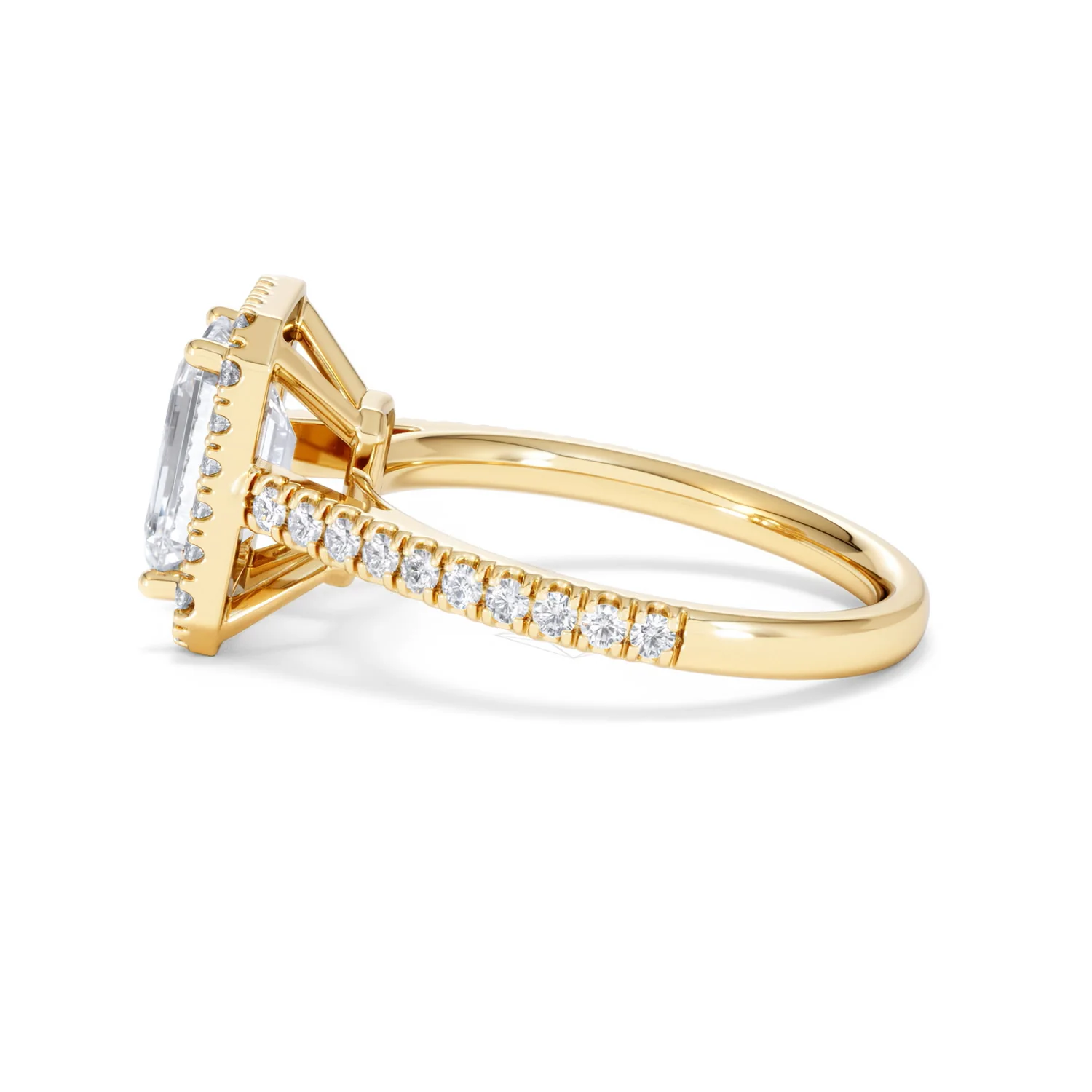 Annabelle Lab Diamond Halo Engagement Ring in 18K Gold 2.75ct F/VS1 - Image 70