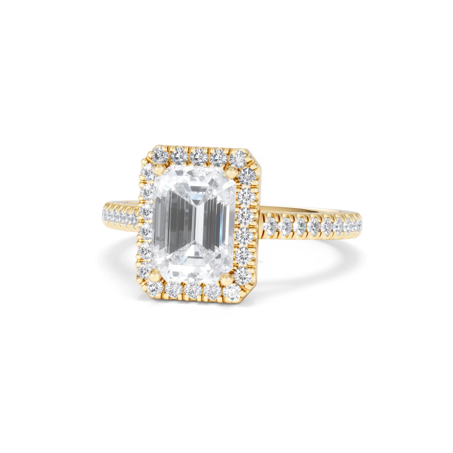 Annabelle Lab Diamond Halo Engagement Ring in 18K Gold 2.75ct F/VS1 - Image 88