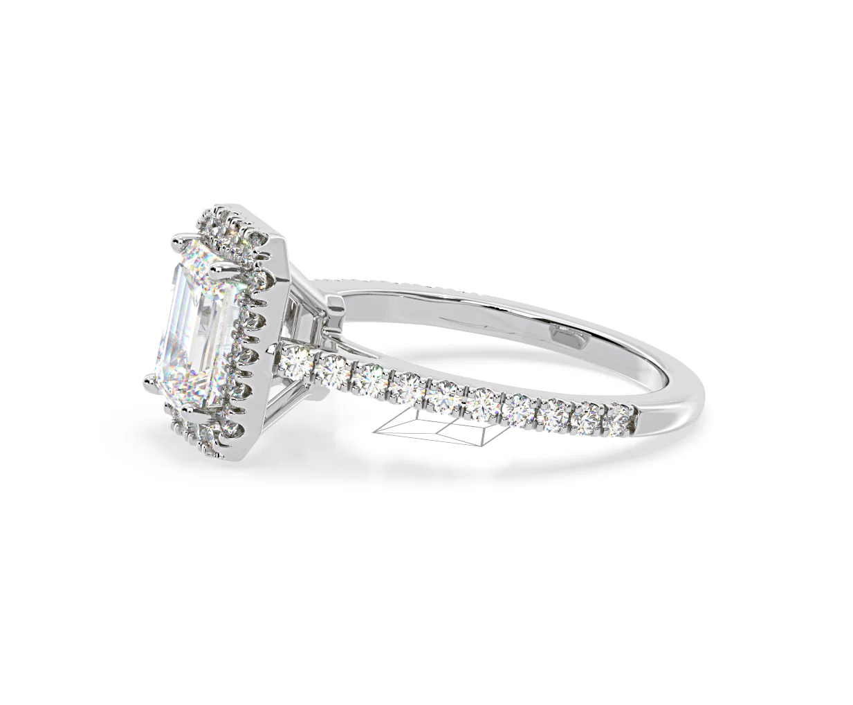 Annabelle Lab Diamond Halo Engagement Ring in Platinum 1.65ct F/VS1 - Image 102