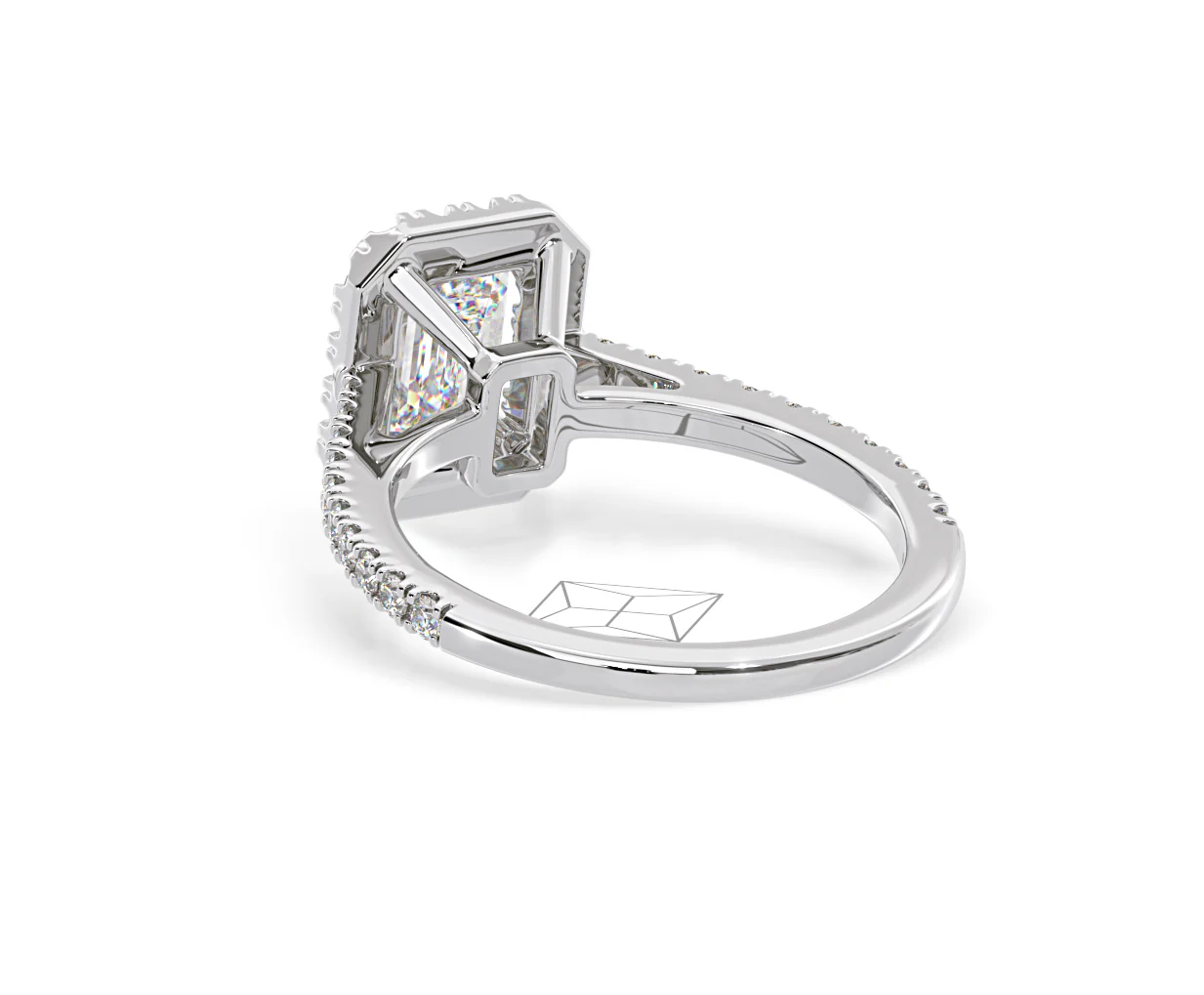 Annabelle Lab Diamond Halo Engagement Ring in Platinum 1.65ct F/VS1 - Image 120