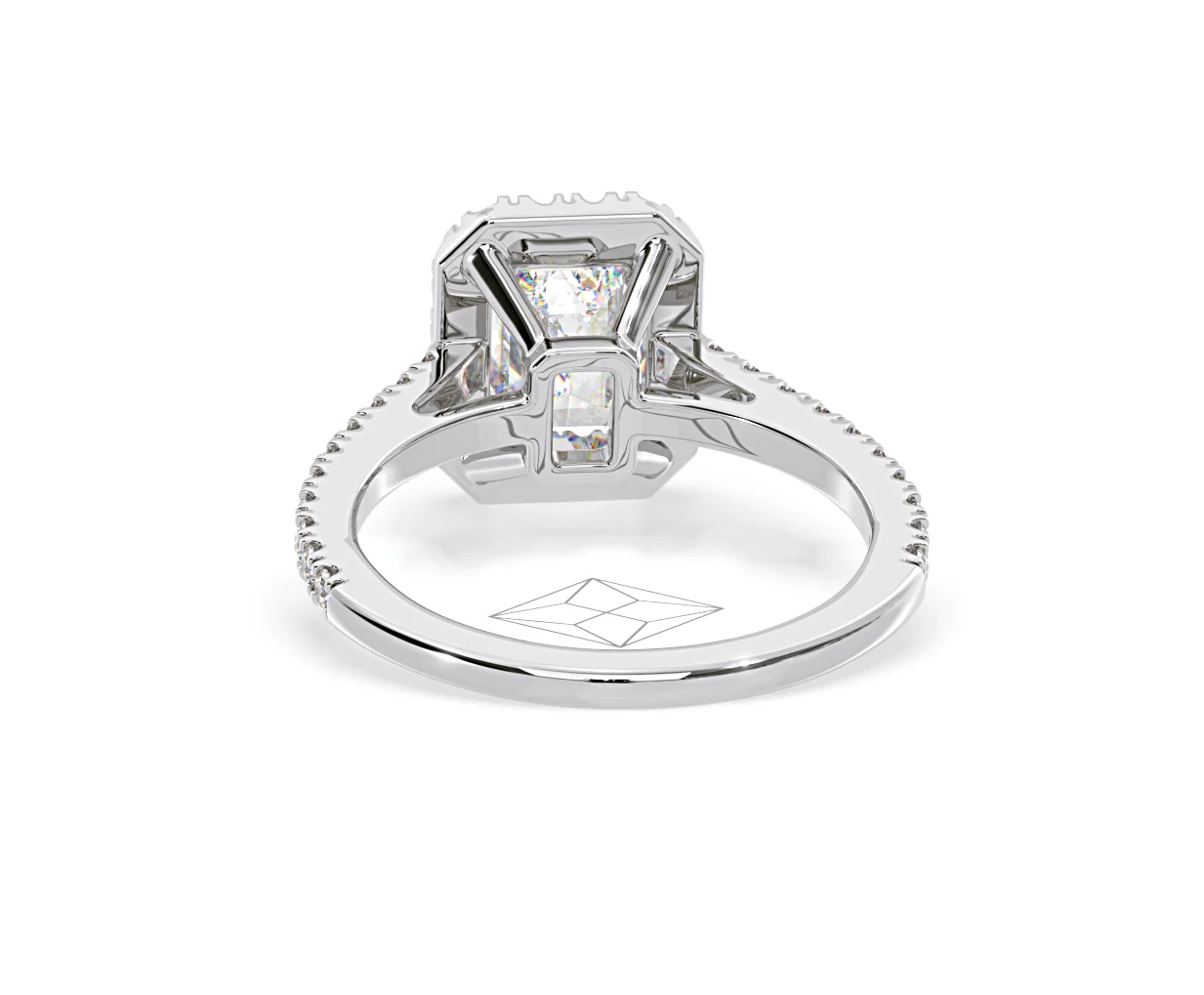 Annabelle Lab Diamond Halo Engagement Ring in Platinum 1.65ct F/VS1 - Image 125