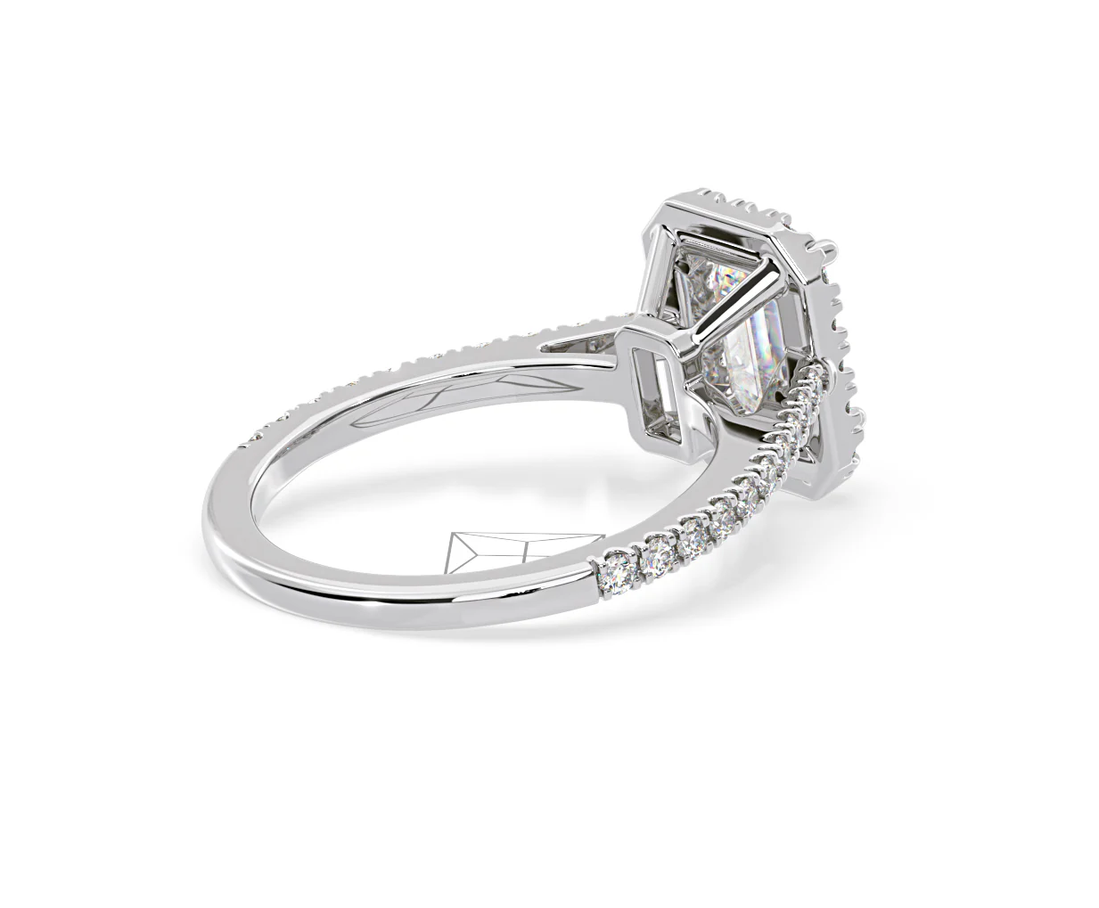 Annabelle Lab Diamond Halo Engagement Ring in Platinum 1.65ct F/VS1 - Image 137