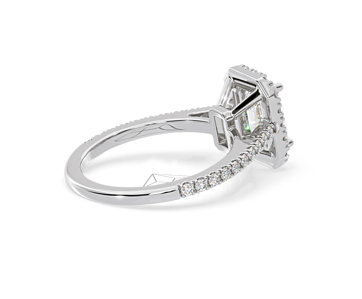 Annabelle Lab Diamond Halo Engagement Ring in Platinum 1.65ct F/VS1 - Image 139