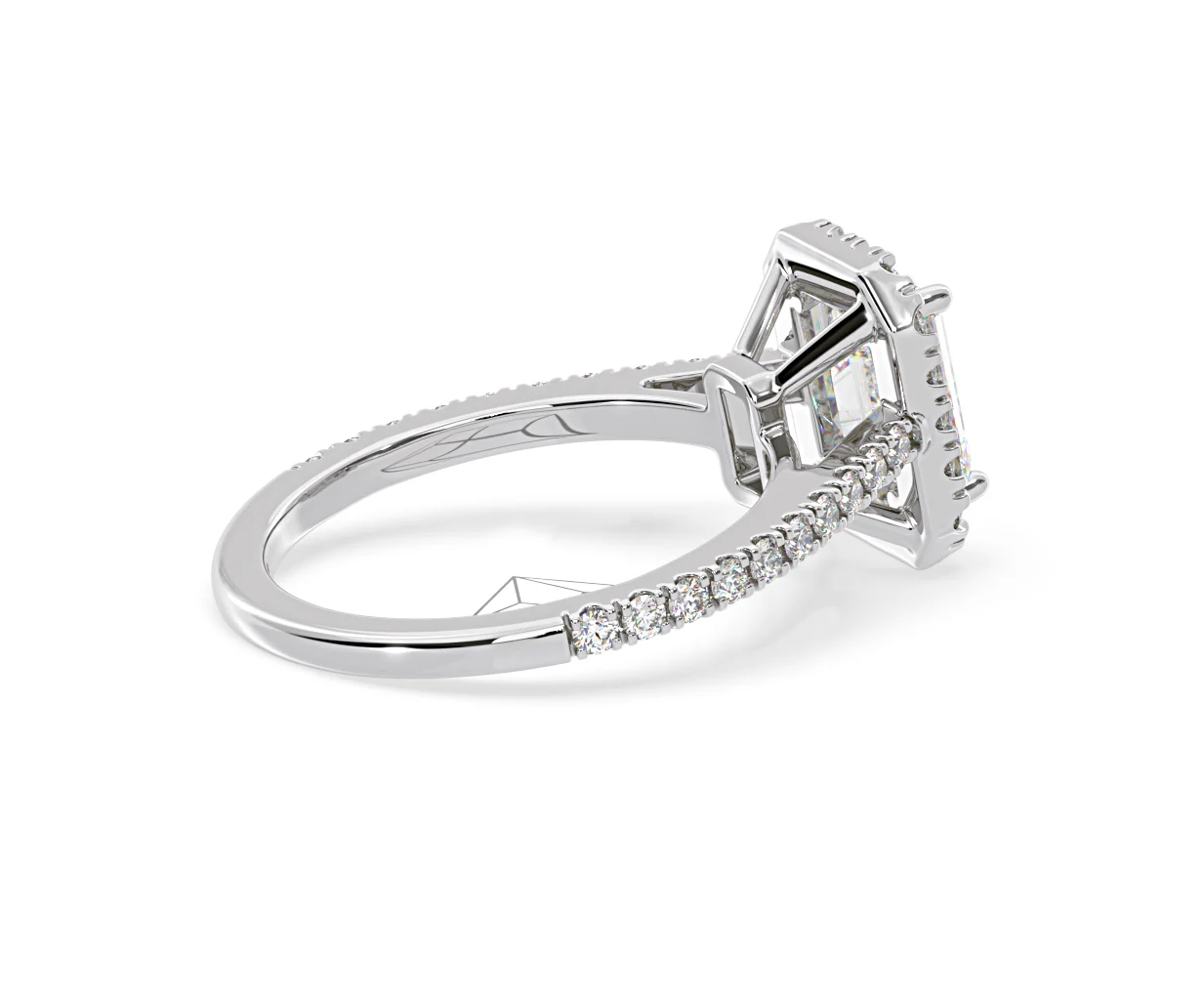 Annabelle Lab Diamond Halo Engagement Ring in Platinum 1.65ct F/VS1 - Image 140