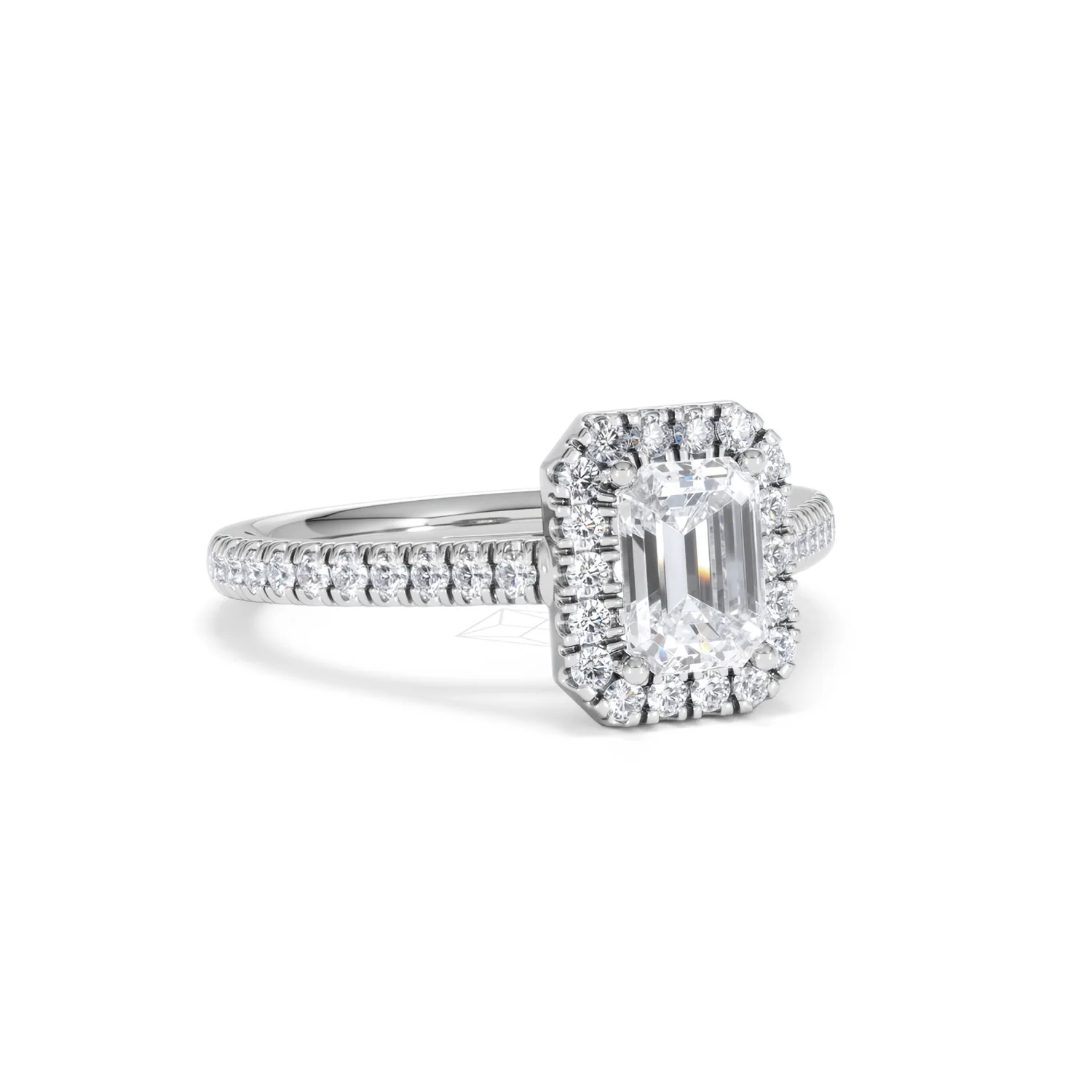 Annabelle Lab Diamond Halo Engagement Ring in Platinum 1.65ct F/VS1 - Image 16