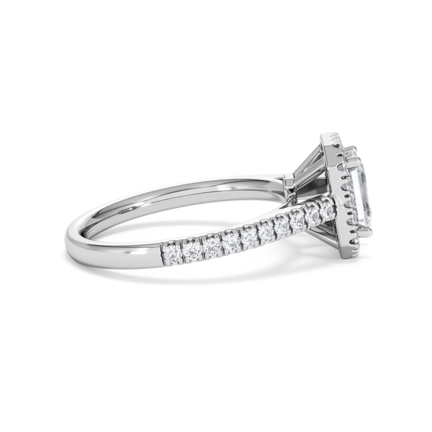Annabelle Lab Diamond Halo Engagement Ring in Platinum 1.65ct F/VS1 - Image 31