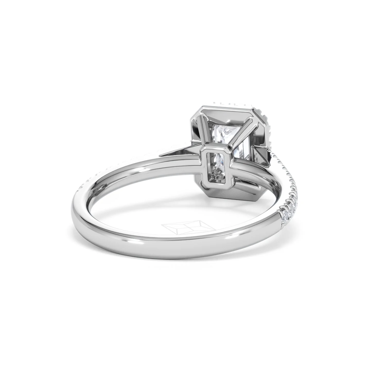Annabelle Lab Diamond Halo Engagement Ring in Platinum 1.65ct F/VS1 - Image 46