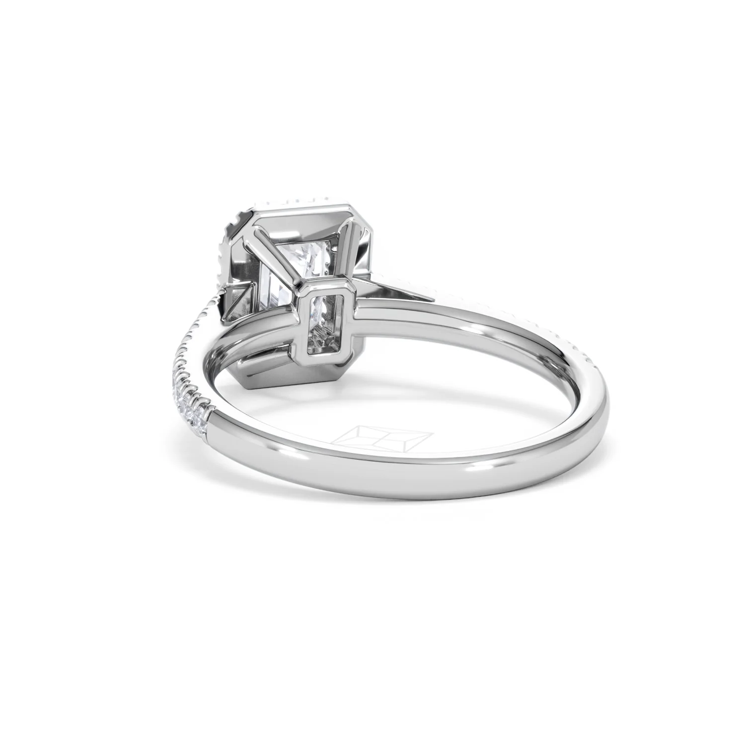 Annabelle Lab Diamond Halo Engagement Ring in Platinum 1.65ct F/VS1 - Image 56