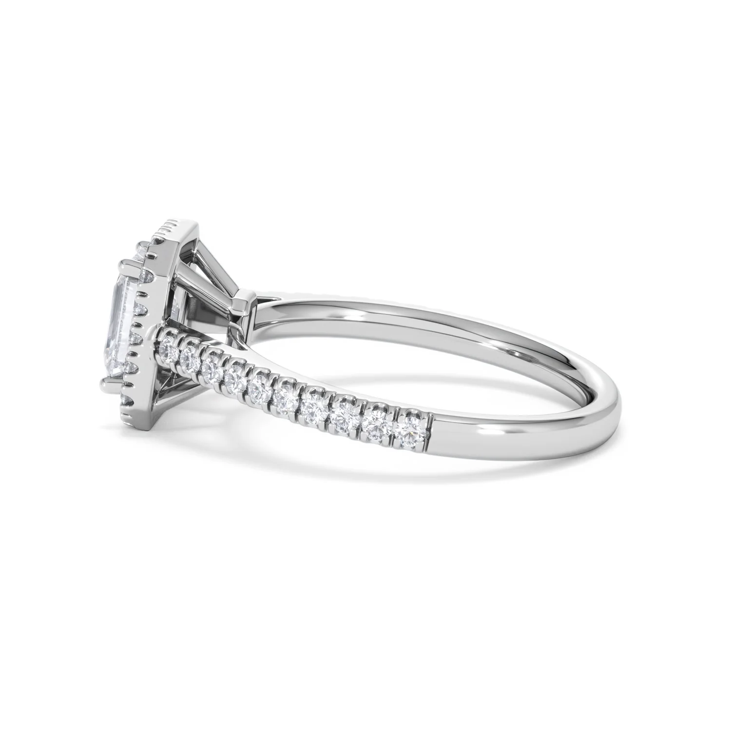 Annabelle Lab Diamond Halo Engagement Ring in Platinum 1.65ct F/VS1 - Image 69