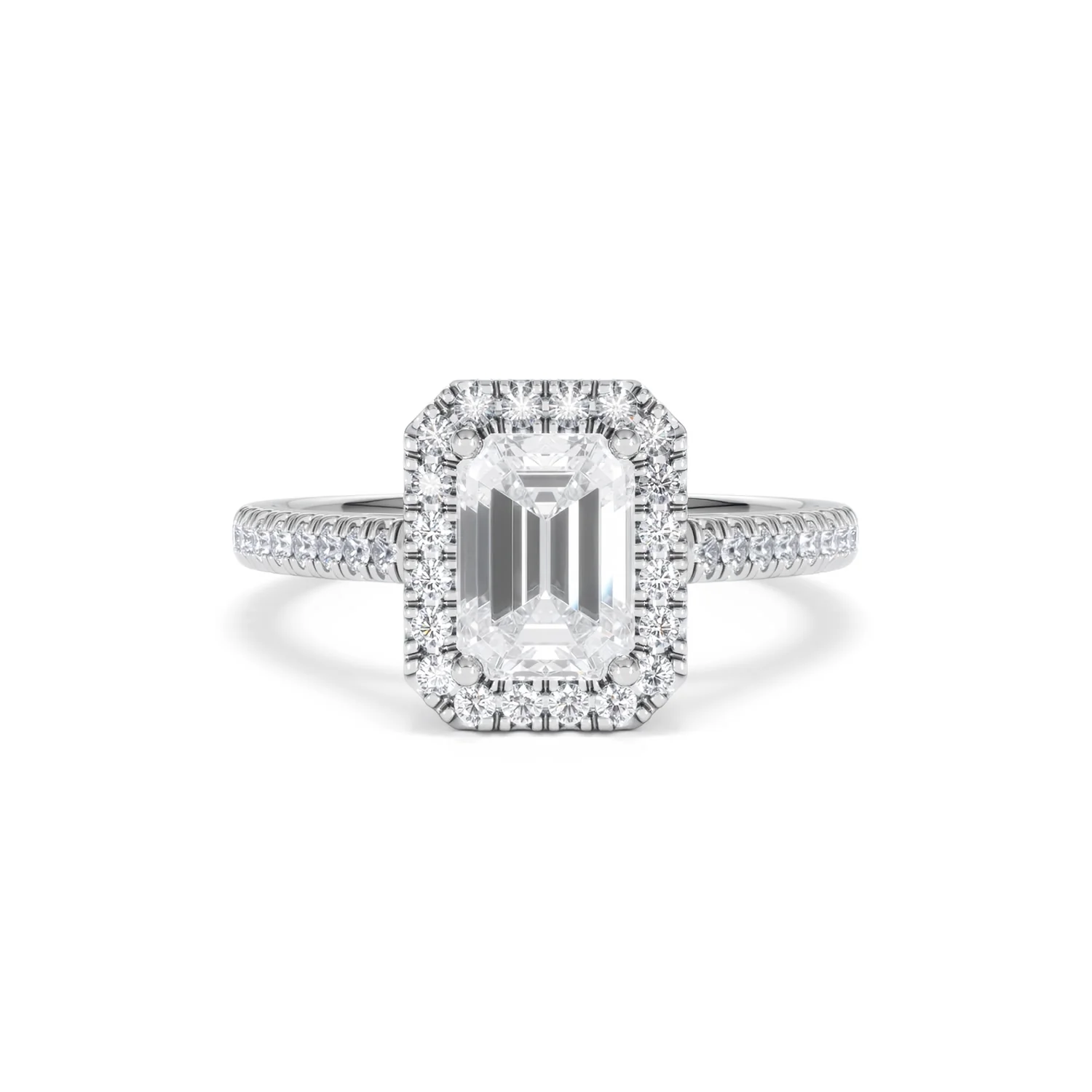 Annabelle Lab Diamond Halo Engagement Ring in Platinum 2.15ct F/VS1 - Image 11