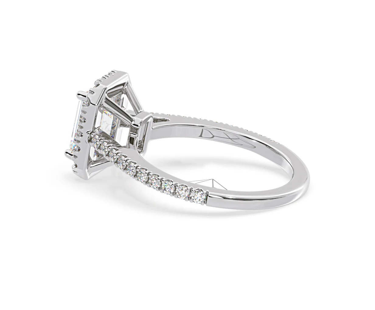 Annabelle Lab Diamond Halo Engagement Ring in Platinum 2.15ct F/VS1 - Image 112