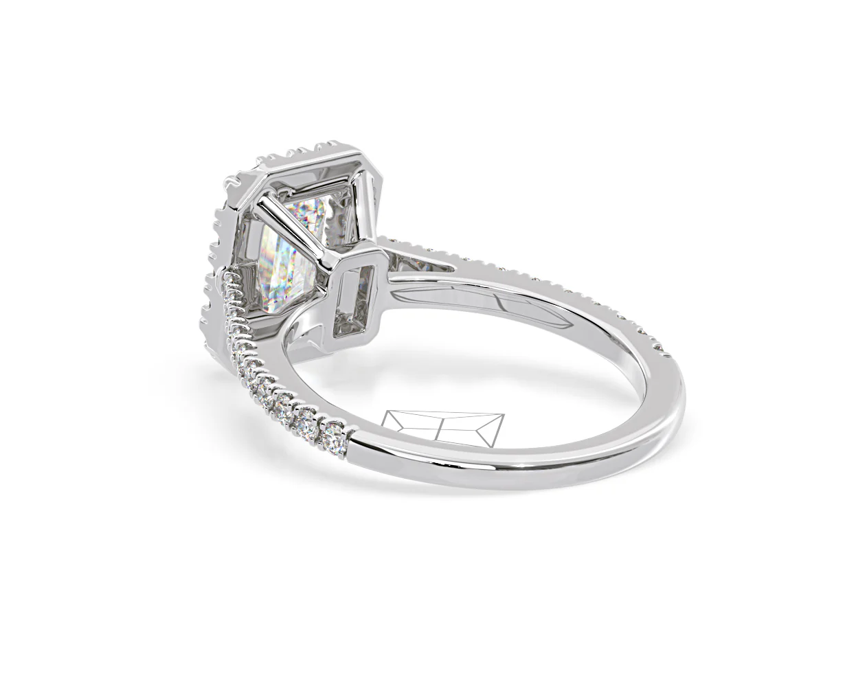 Annabelle Lab Diamond Halo Engagement Ring in Platinum 2.15ct F/VS1 - Image 118