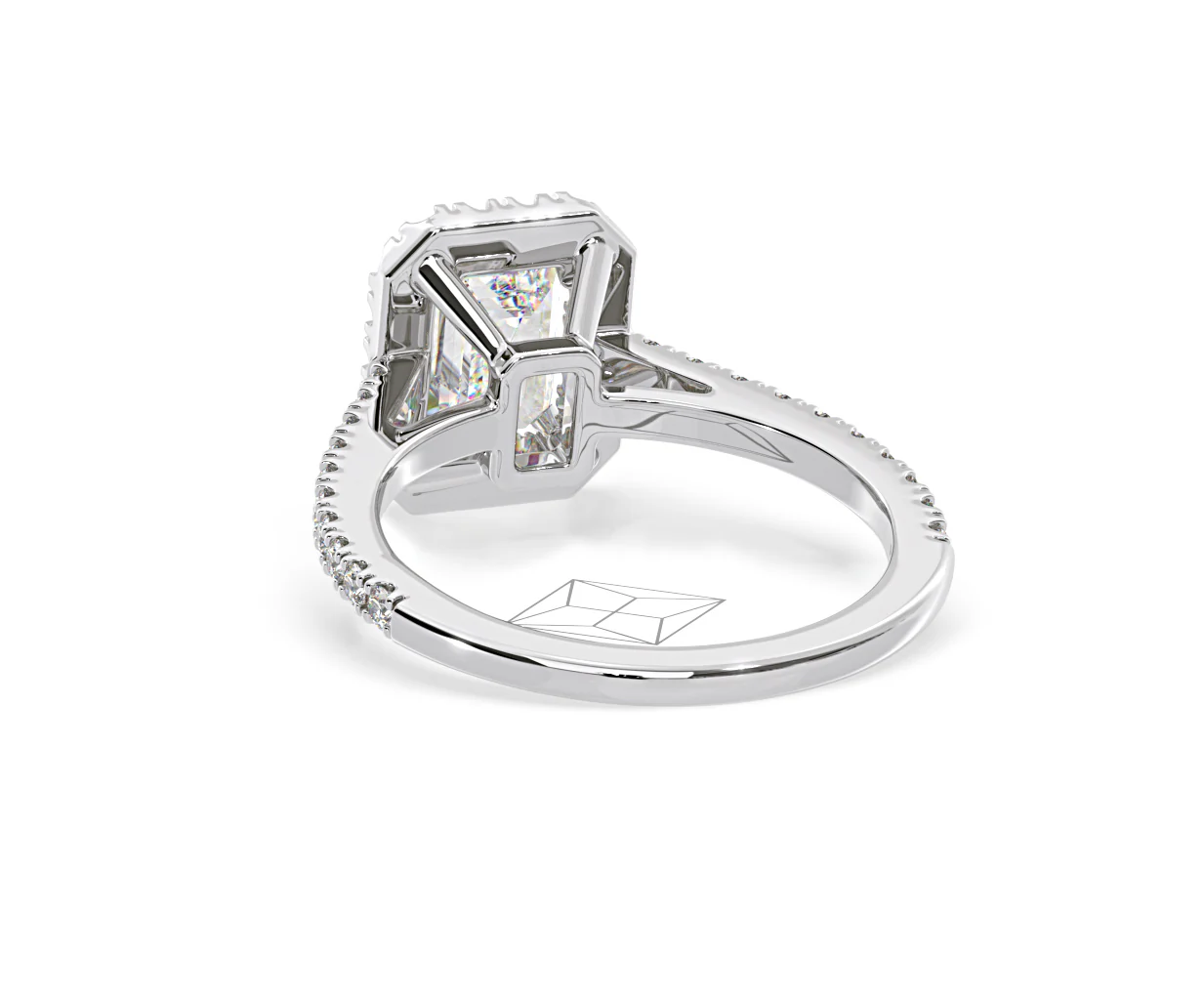 Annabelle Lab Diamond Halo Engagement Ring in Platinum 2.15ct F/VS1 - Image 122