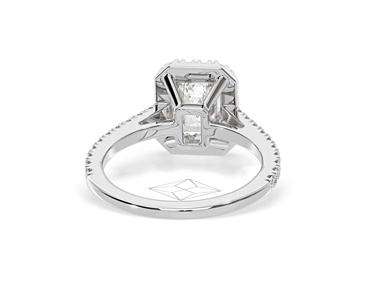 Annabelle Lab Diamond Halo Engagement Ring in Platinum 2.15ct F/VS1 - Image 128