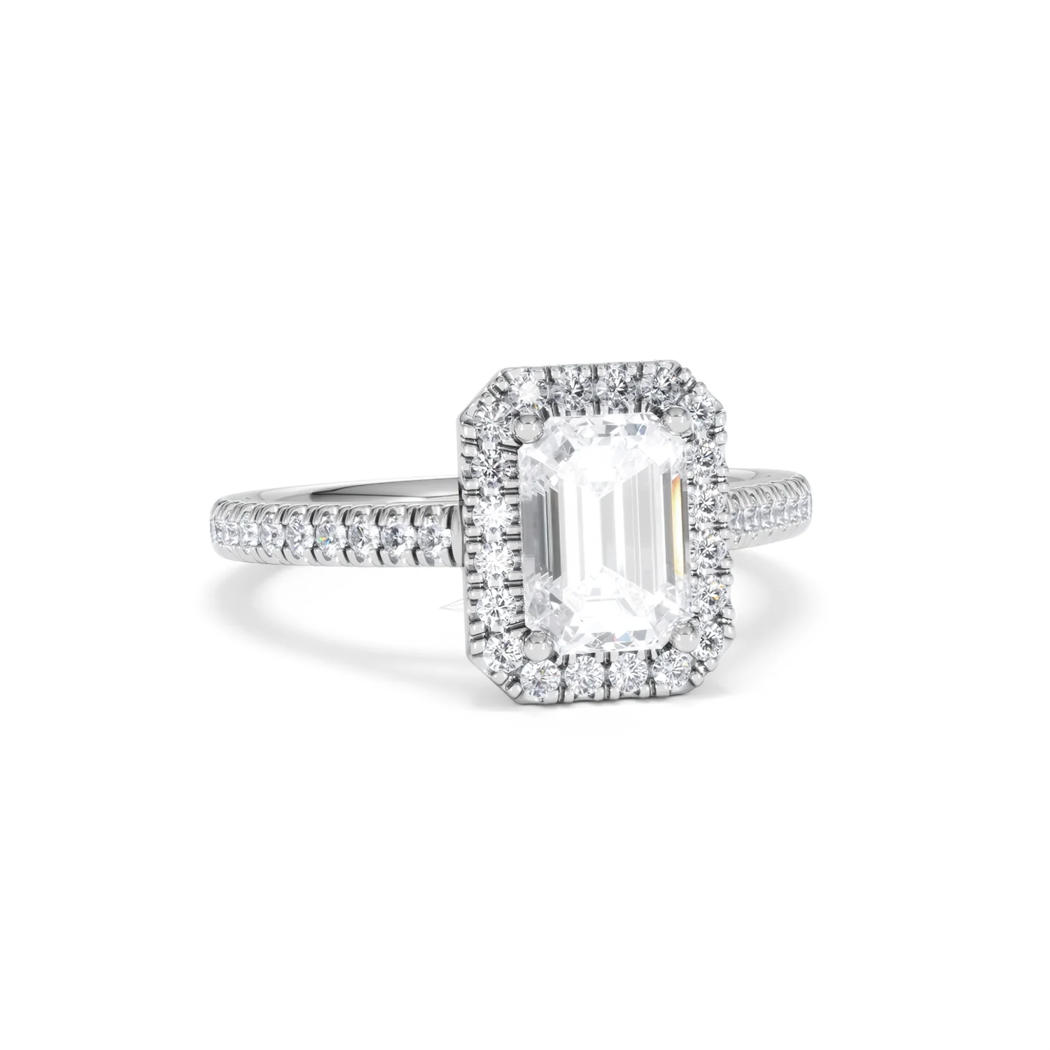 Annabelle Lab Diamond Halo Engagement Ring in Platinum 2.15ct F/VS1 - Image 14