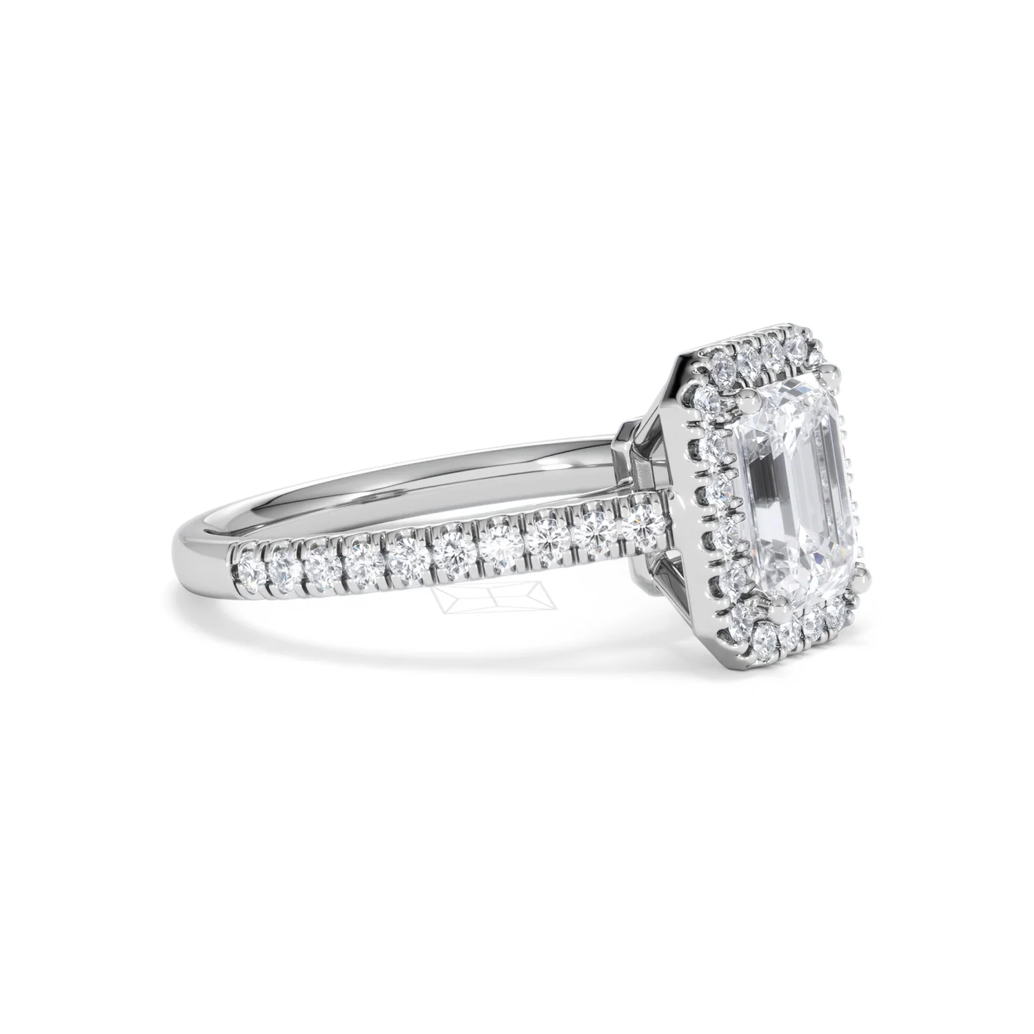 Annabelle Lab Diamond Halo Engagement Ring in Platinum 2.15ct F/VS1 - Image 23
