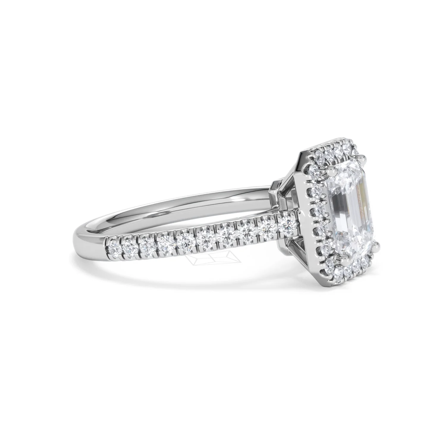 Annabelle Lab Diamond Halo Engagement Ring in Platinum 2.15ct F/VS1 - Image 24