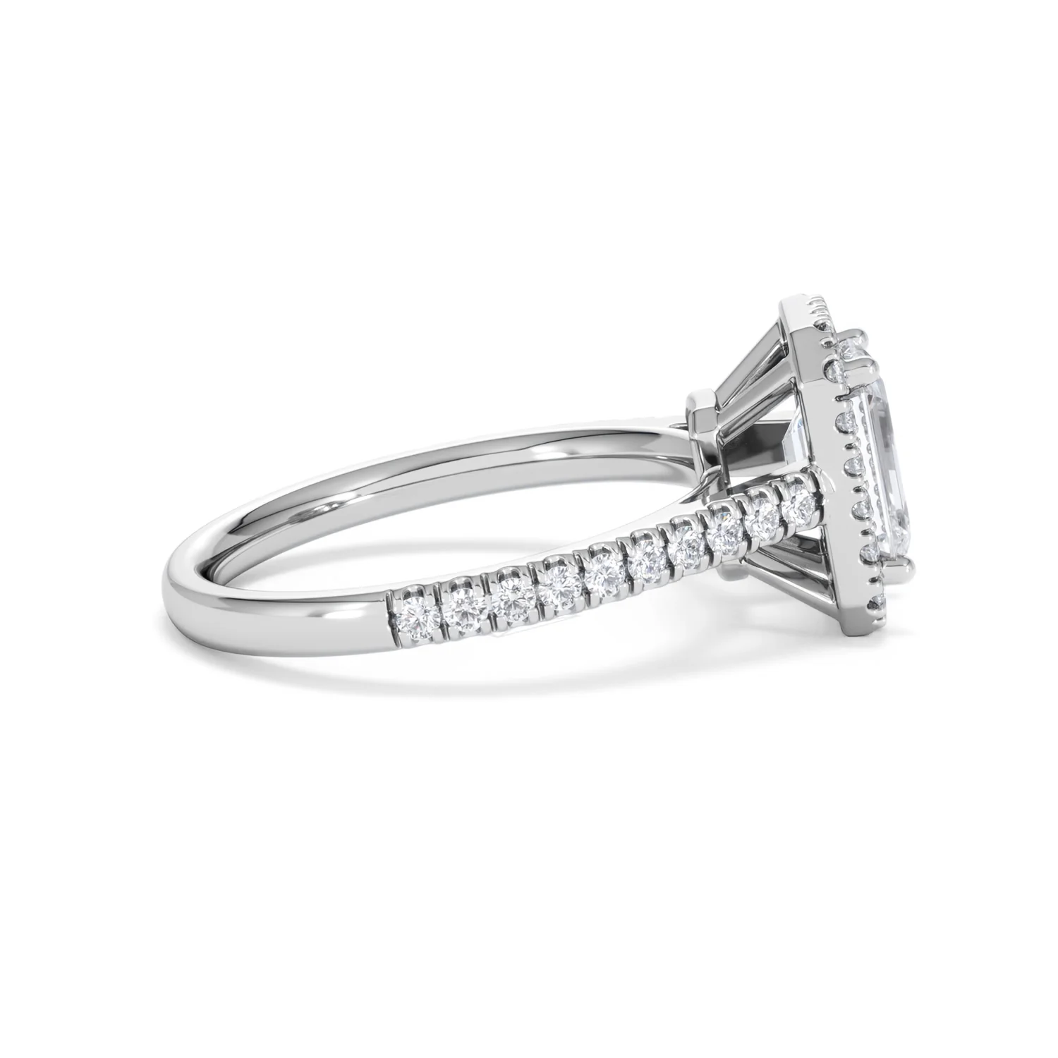 Annabelle Lab Diamond Halo Engagement Ring in Platinum 2.15ct F/VS1 - Image 31
