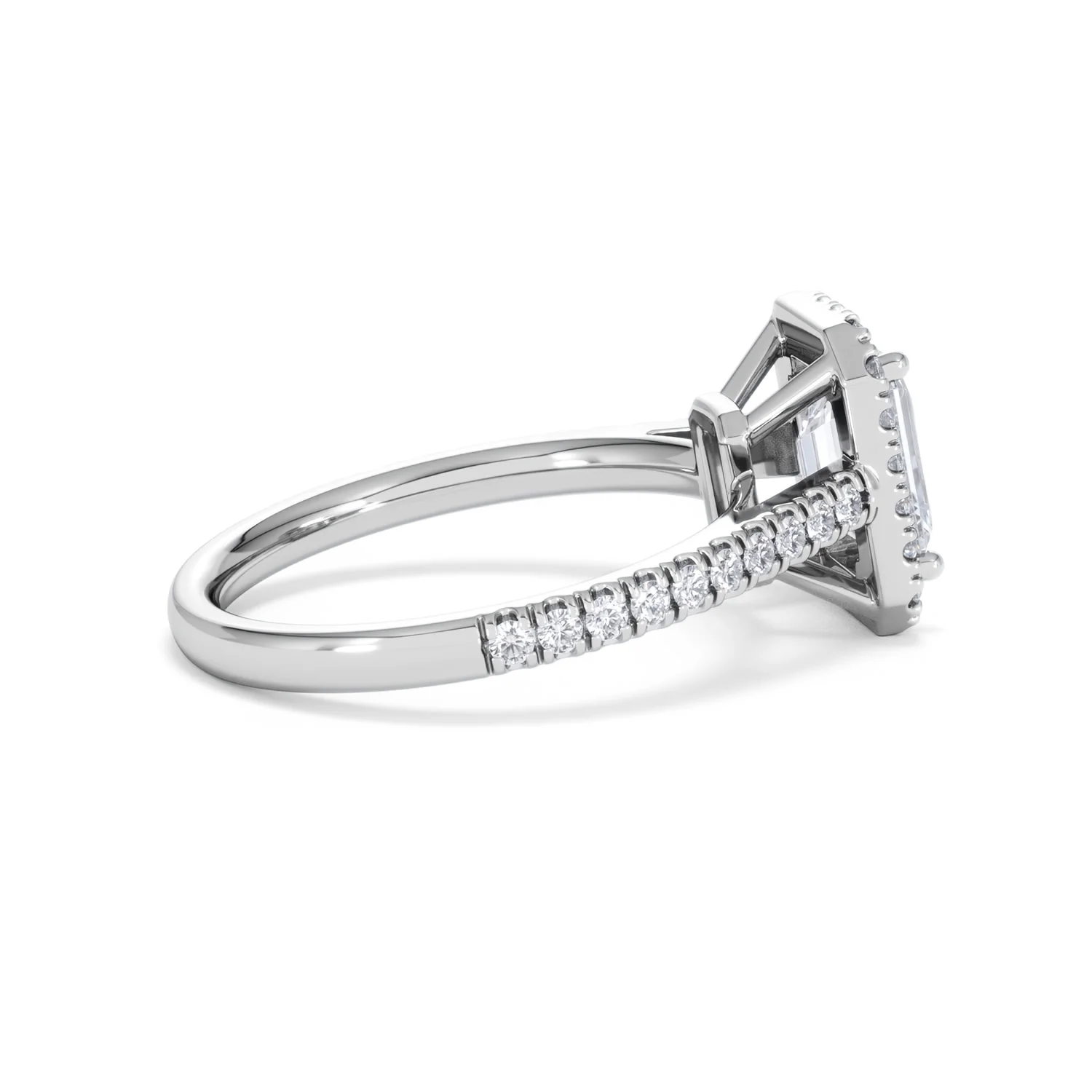 Annabelle Lab Diamond Halo Engagement Ring in Platinum 2.15ct F/VS1 - Image 34