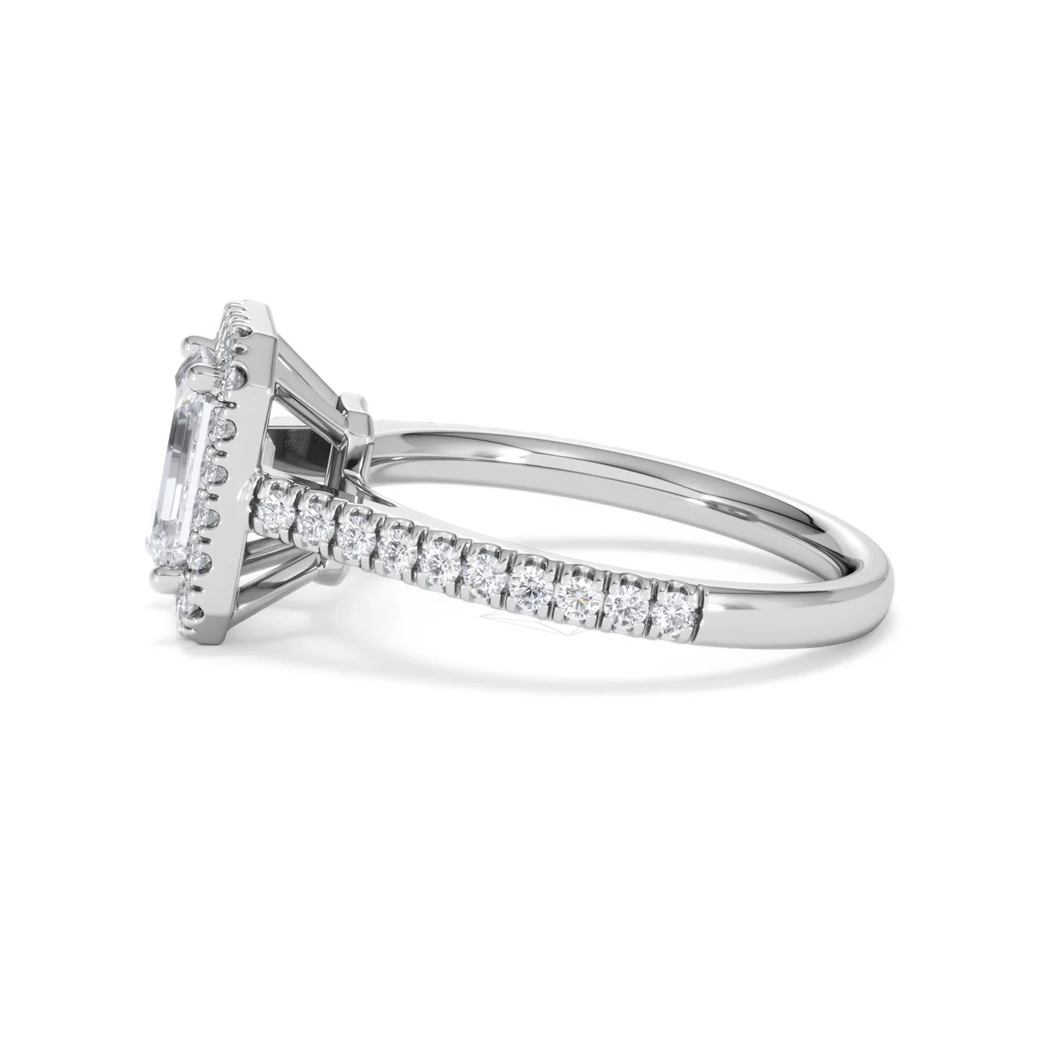 Annabelle Lab Diamond Halo Engagement Ring in Platinum 2.15ct F/VS1 - Image 72