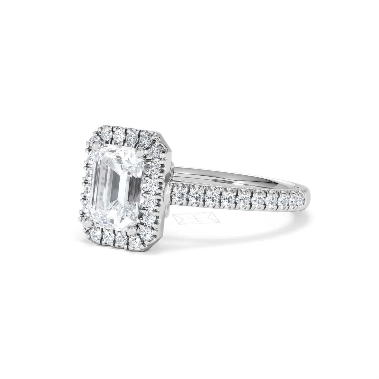 Annabelle Lab Diamond Halo Engagement Ring in Platinum 2.15ct F/VS1 - Image 83
