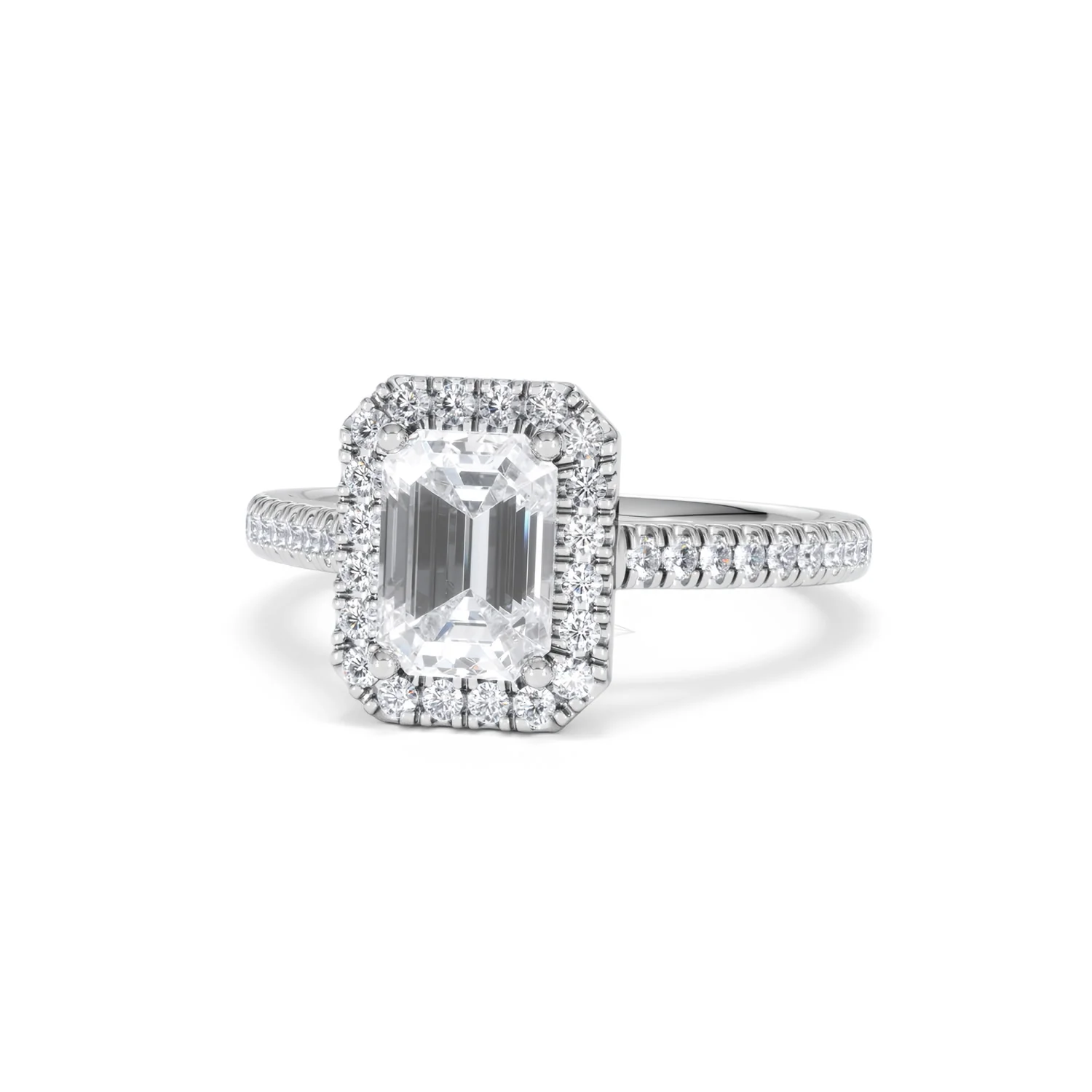 Annabelle Lab Diamond Halo Engagement Ring in Platinum 2.15ct F/VS1 - Image 88