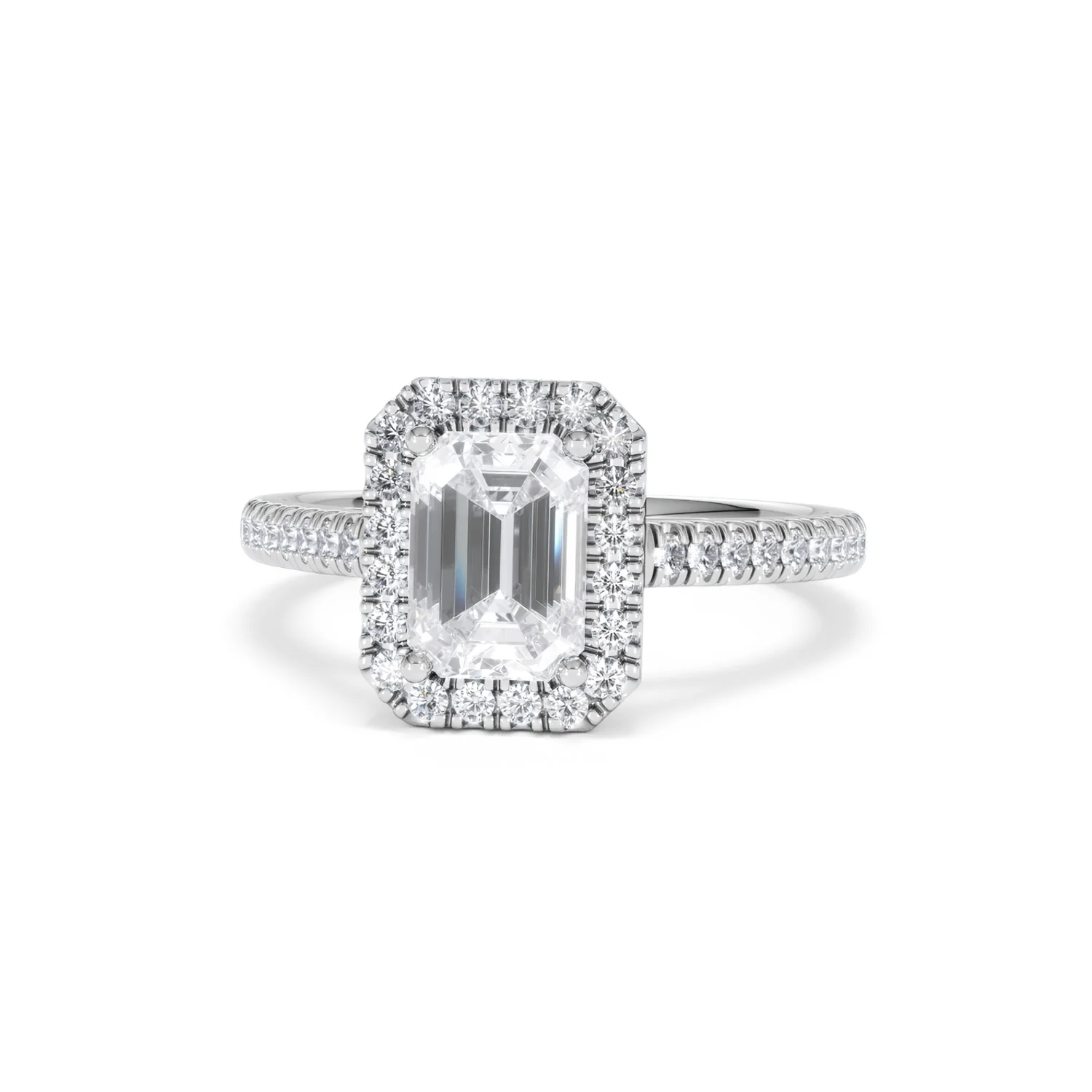 Annabelle Lab Diamond Halo Engagement Ring in Platinum 2.15ct F/VS1 - Image 89