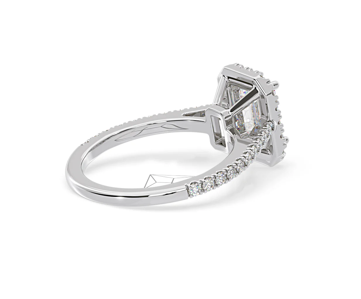 Annabelle Lab Diamond Halo Engagement Ring in Platinum 2.75ct F/VS1 - Image 138