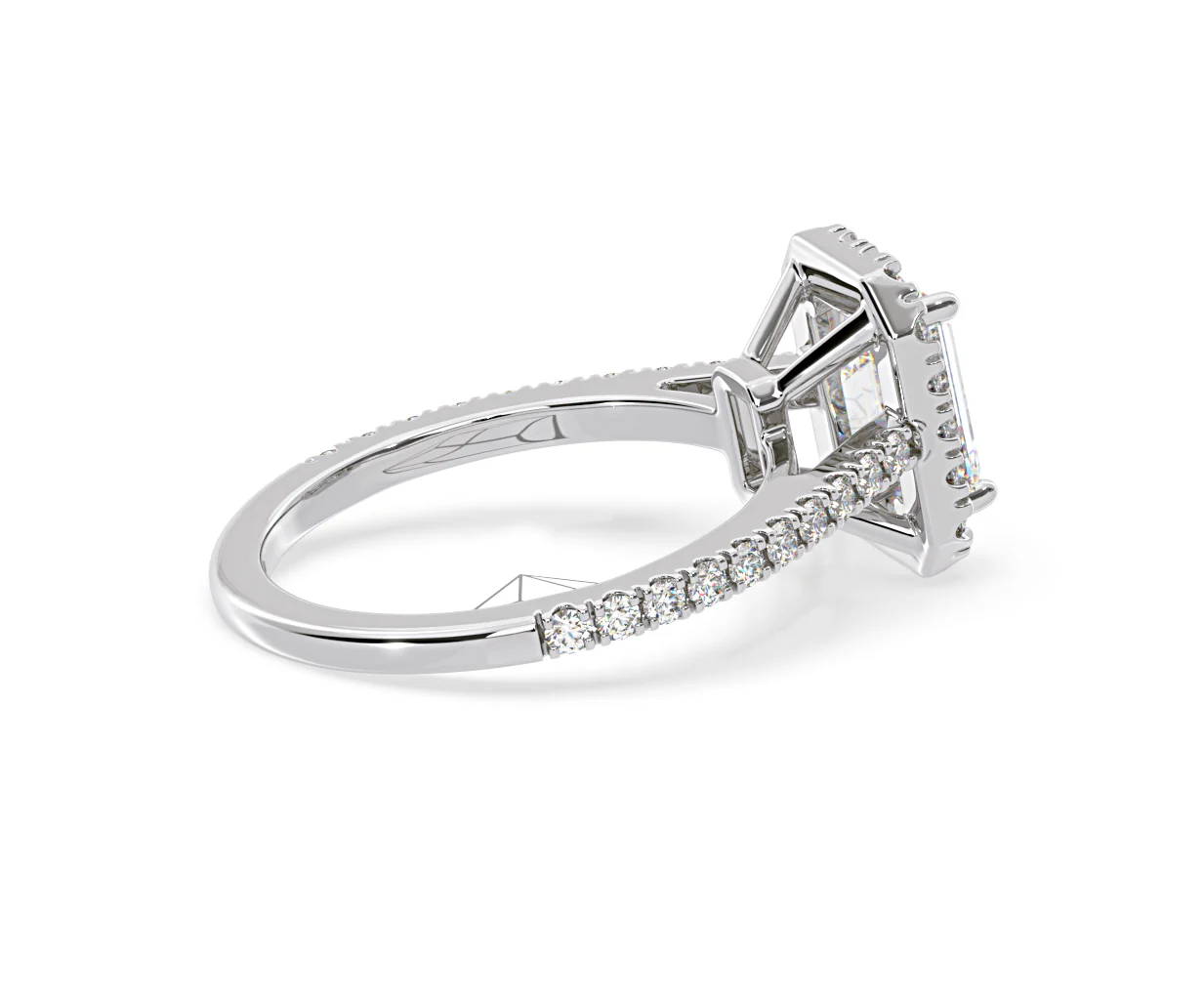 Annabelle Lab Diamond Halo Engagement Ring in Platinum 2.75ct F/VS1 - Image 141