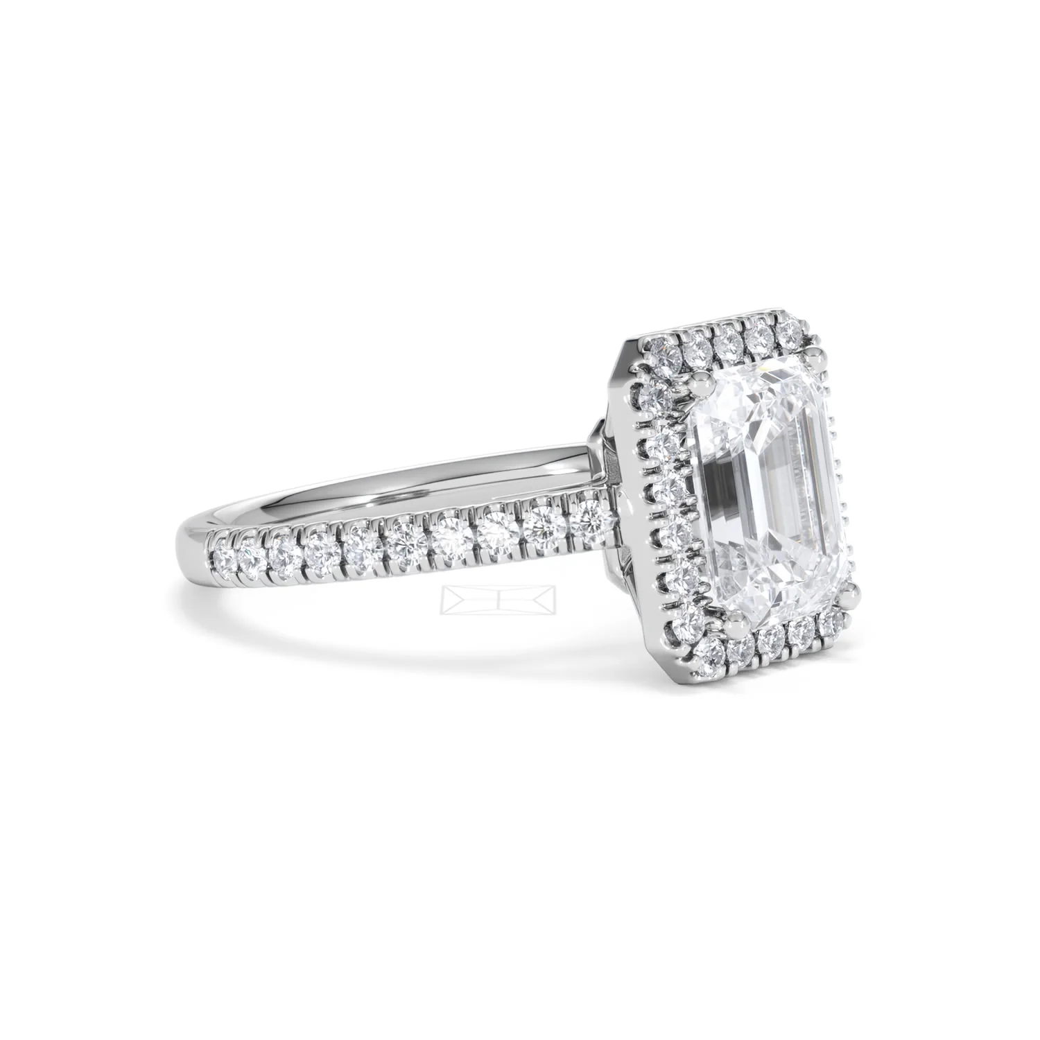 Annabelle Lab Diamond Halo Engagement Ring in Platinum 2.75ct F/VS1 - Image 21