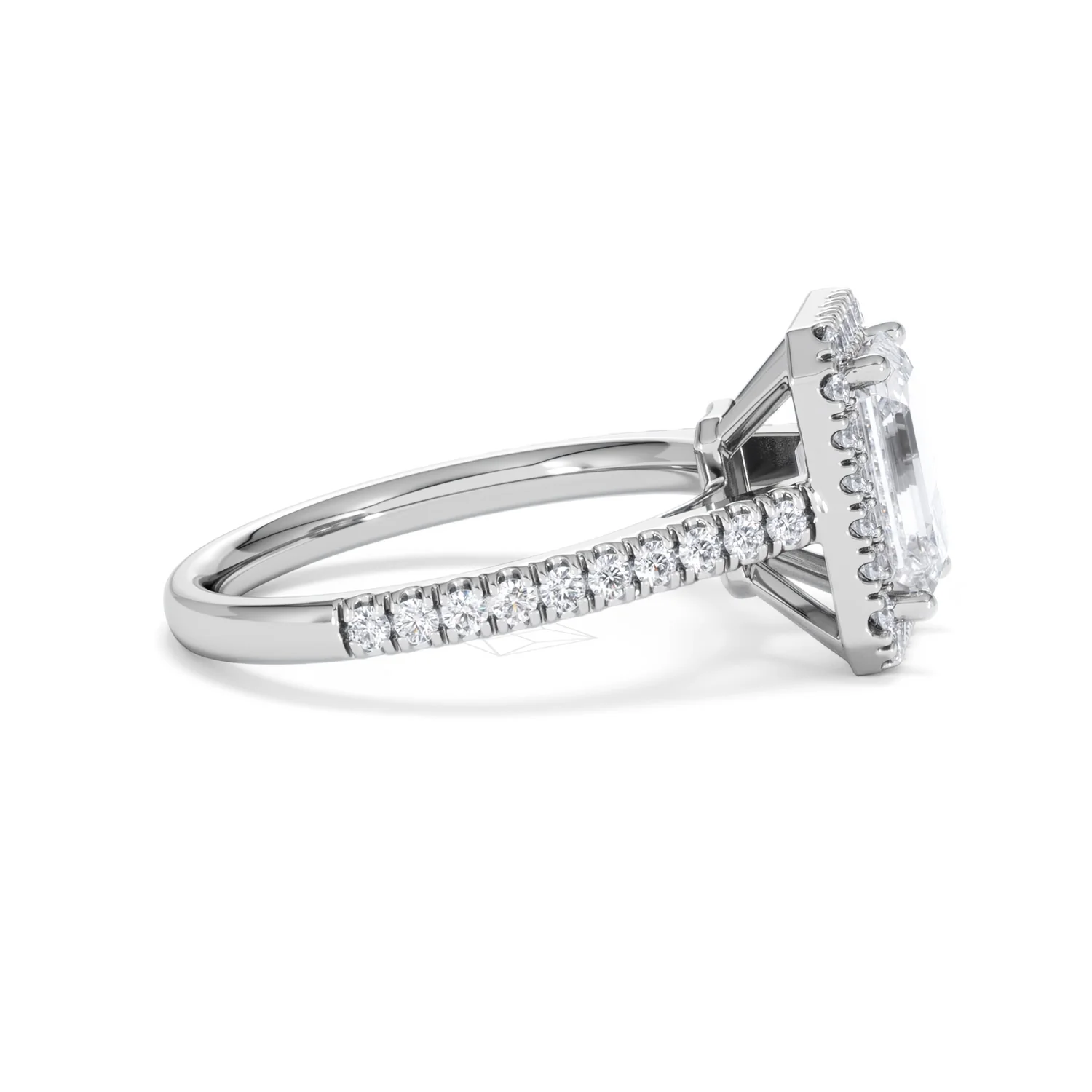 Annabelle Lab Diamond Halo Engagement Ring in Platinum 2.75ct F/VS1 - Image 29