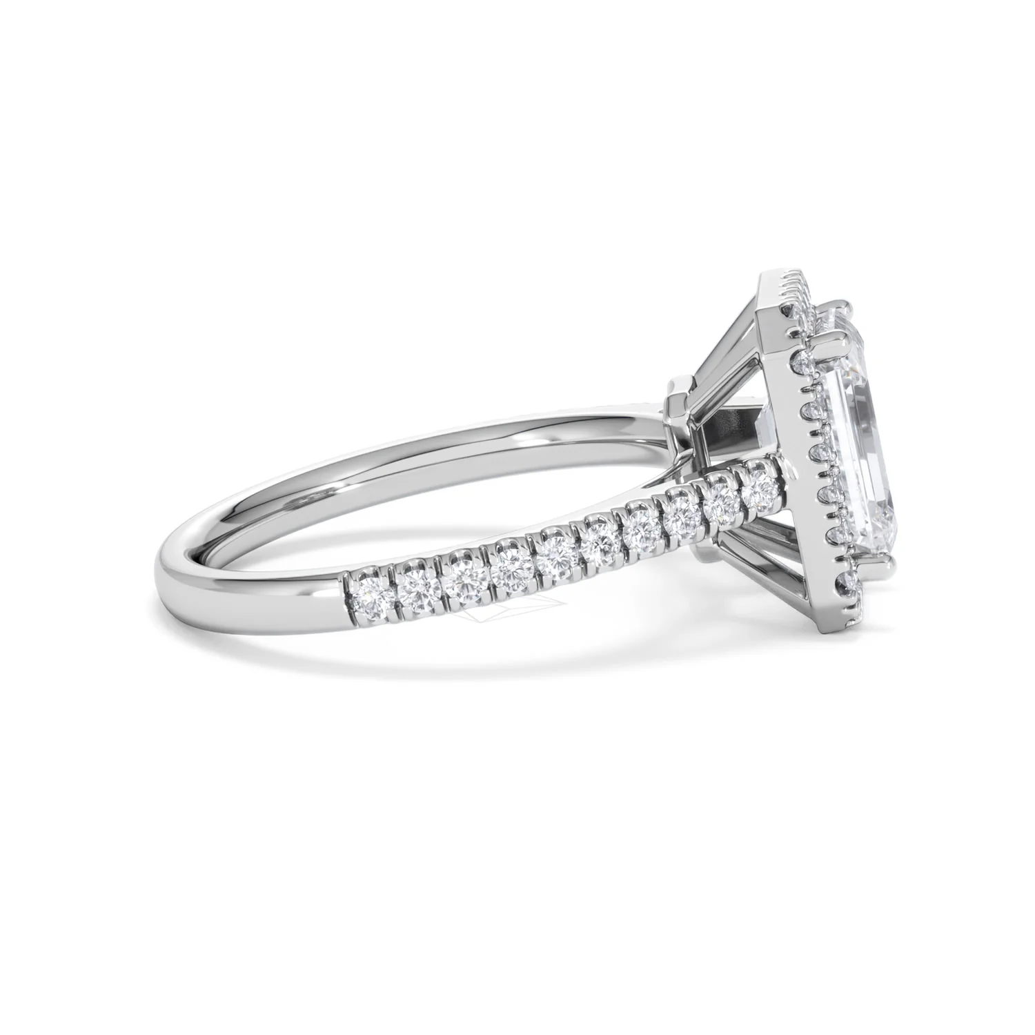Annabelle Lab Diamond Halo Engagement Ring in Platinum 2.75ct F/VS1 - Image 30