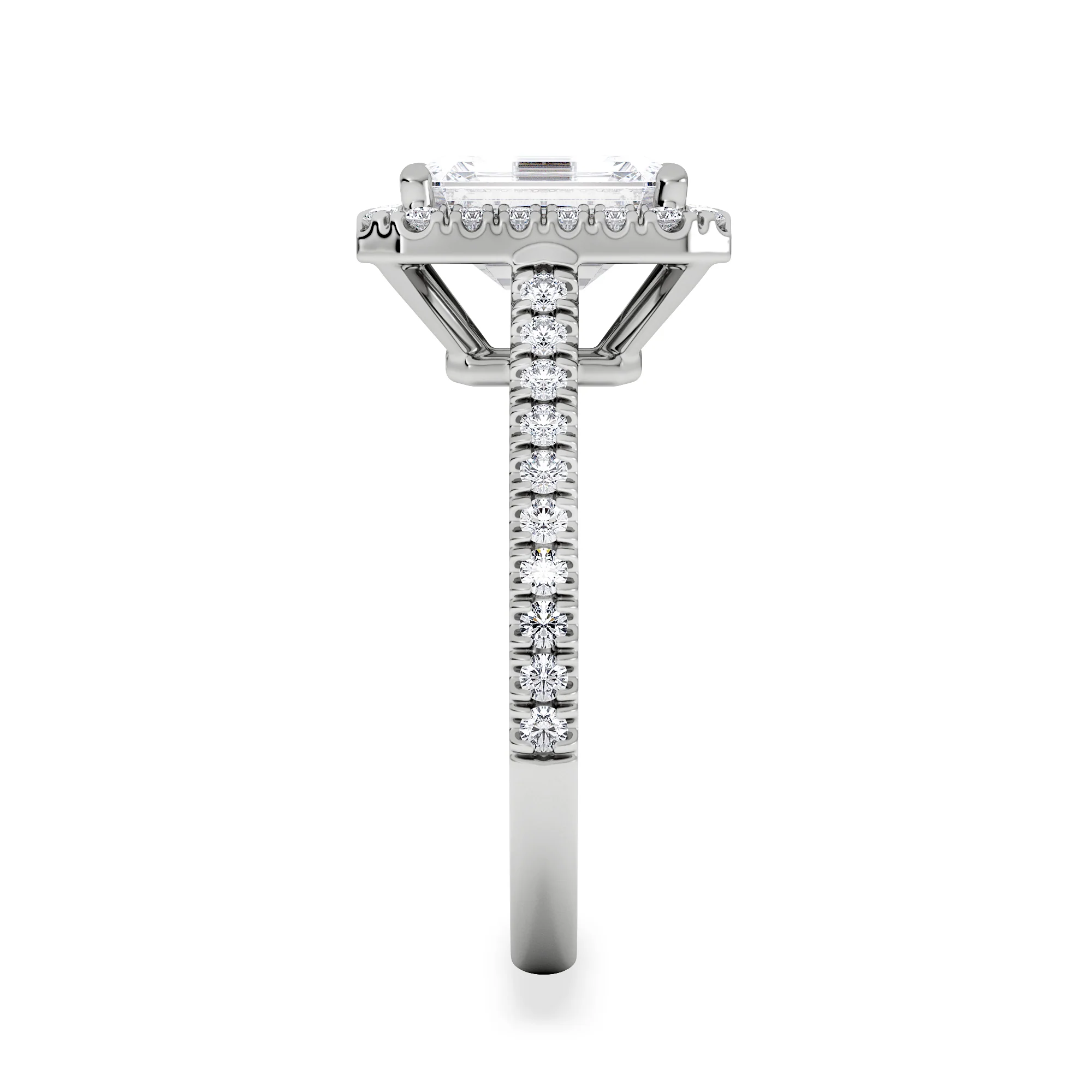 Annabelle Lab Diamond Halo Engagement Ring in Platinum 2.75ct F/VS1 - Image 5