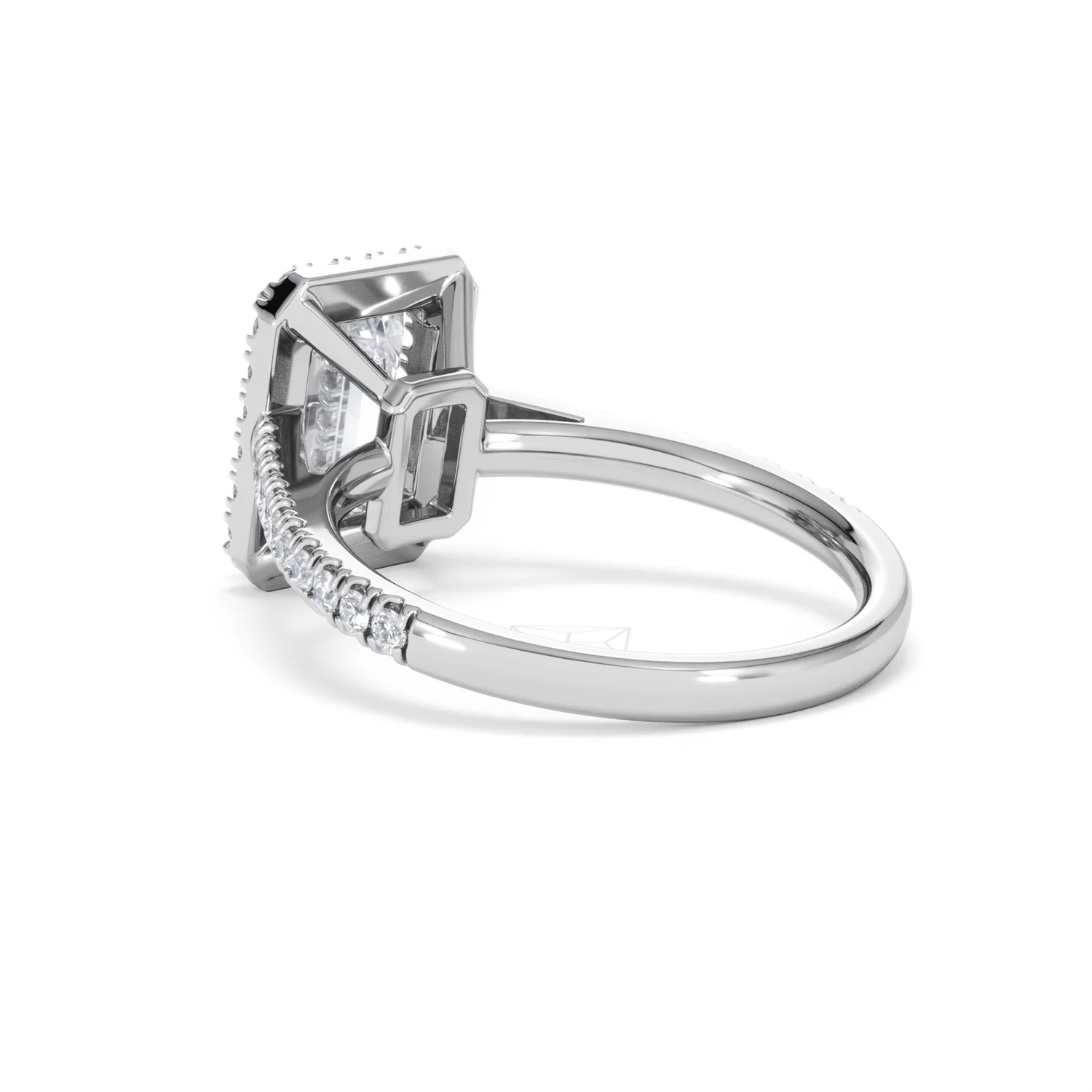Annabelle Lab Diamond Halo Engagement Ring in Platinum 2.75ct F/VS1 - Image 60