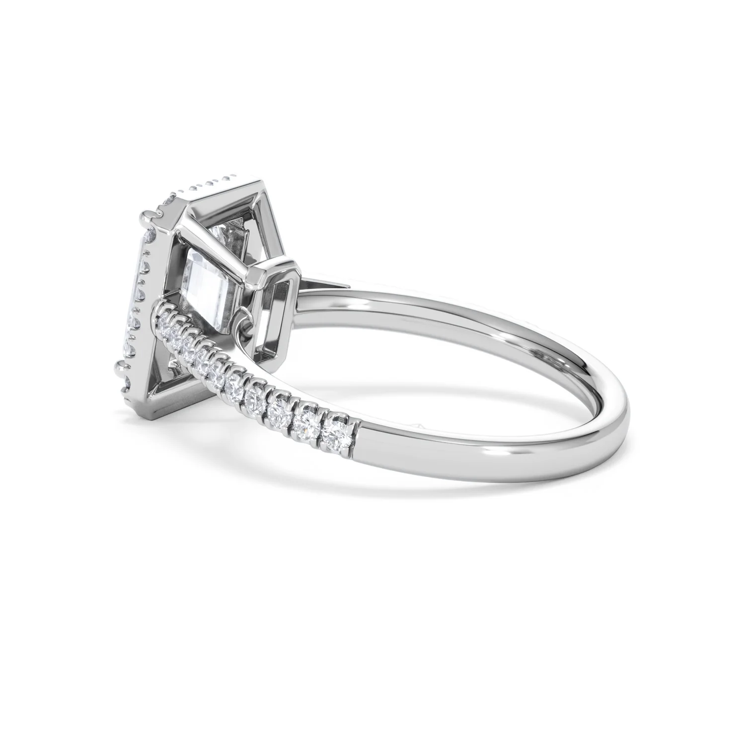 Annabelle Lab Diamond Halo Engagement Ring in Platinum 2.75ct F/VS1 - Image 64