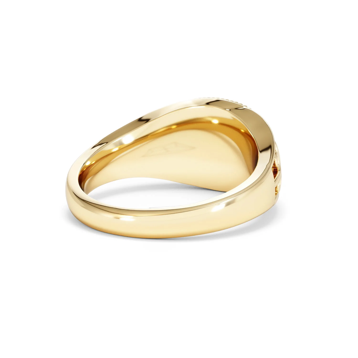 Aquarius Zodiac 0.01ct Lab Diamond Signet Ring in 18K Gold Vermeil - Image 40