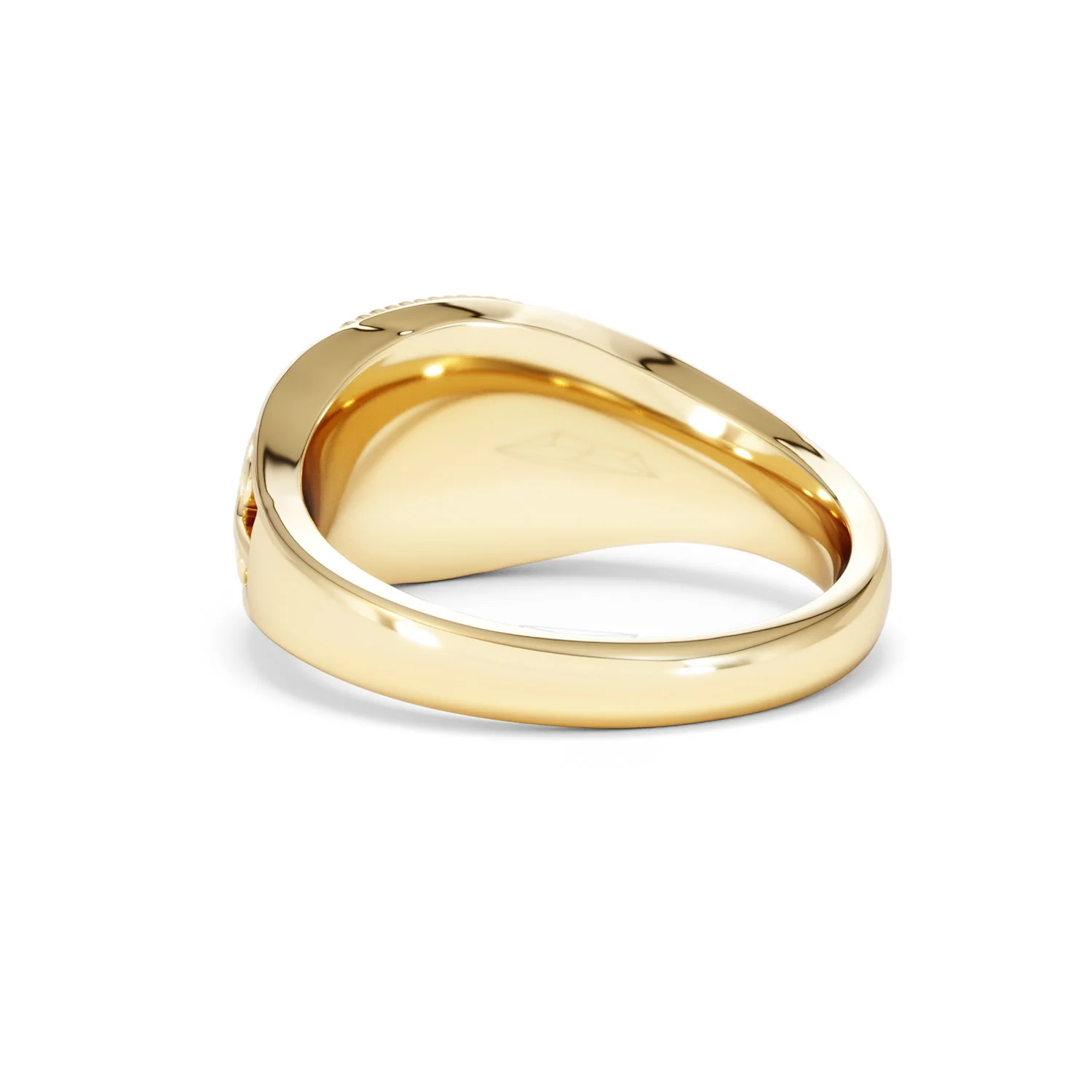Aquarius Zodiac 0.01ct Lab Diamond Signet Ring in 18K Gold Vermeil - Image 53