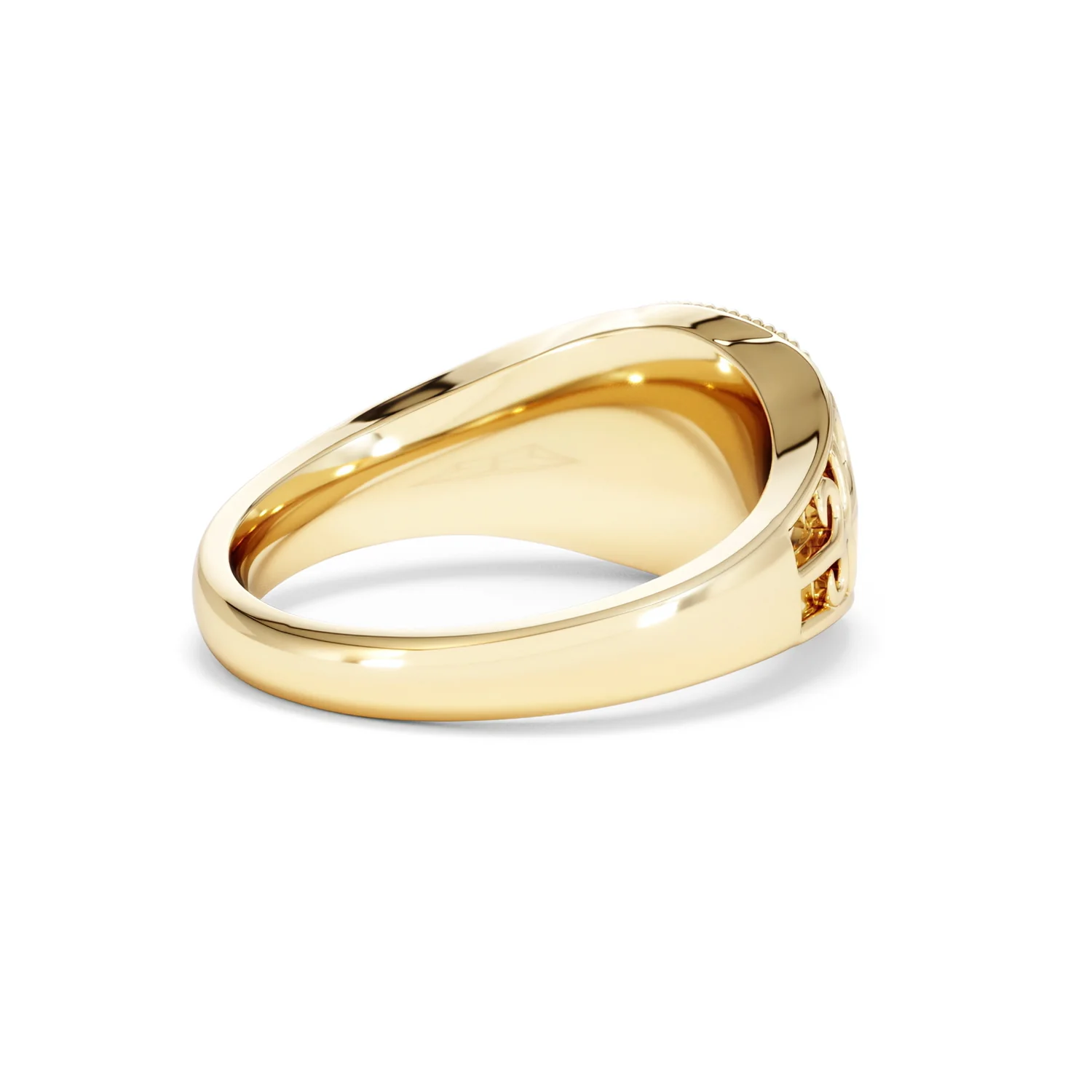 Aries Zodiac 0.01ct Lab Diamond Signet Ring in 18K Gold Vermeil - Image 37