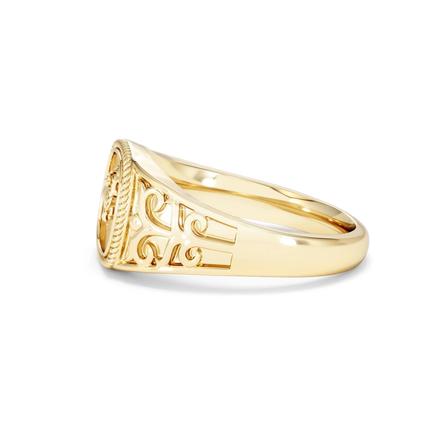 Aries Zodiac 0.01ct Lab Diamond Signet Ring in 18K Gold Vermeil - Image 69