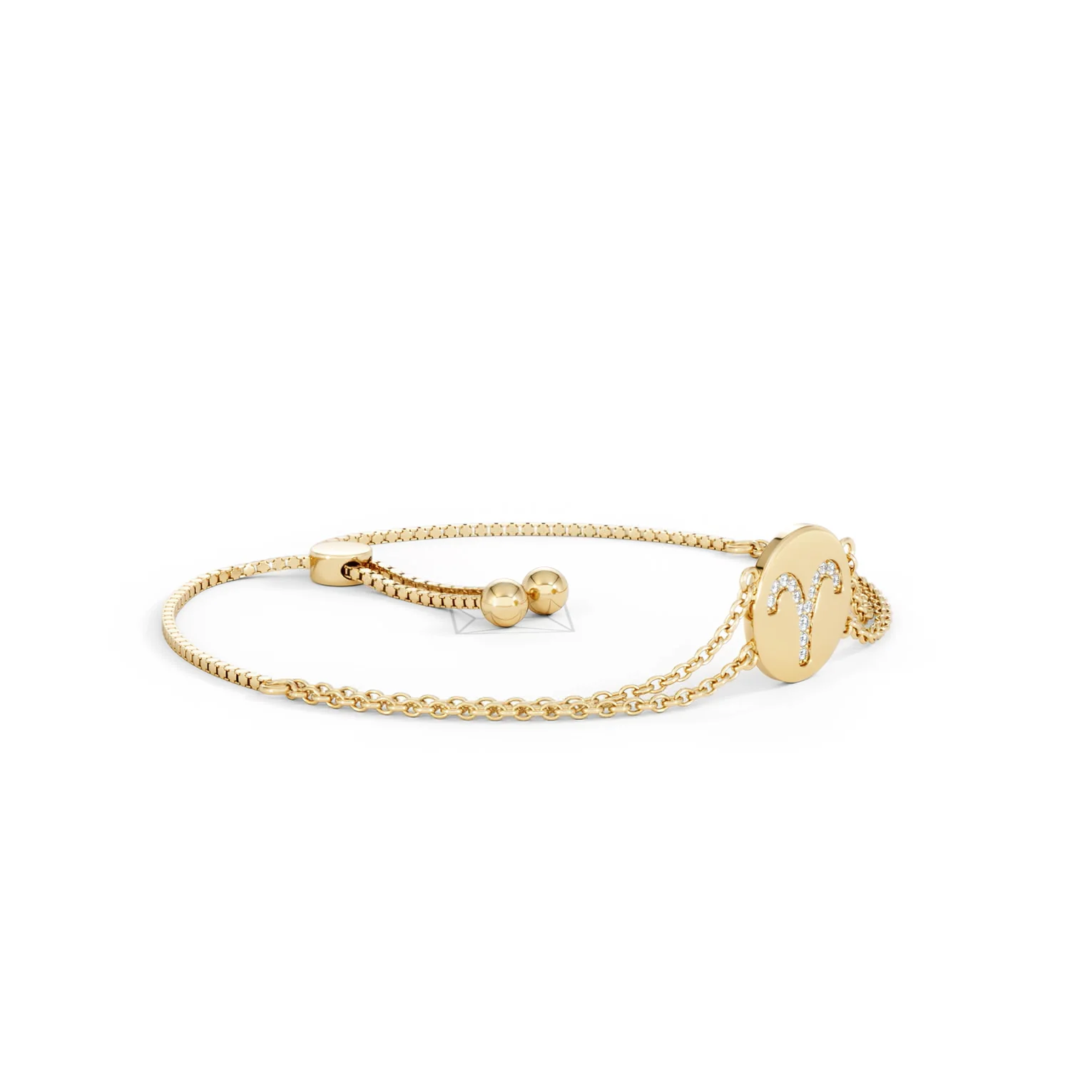 Astrology Aries 0.07ct Lab Grown Diamond Adjustable Medallion Bracelet 18K Gold Vermeil - Image 20