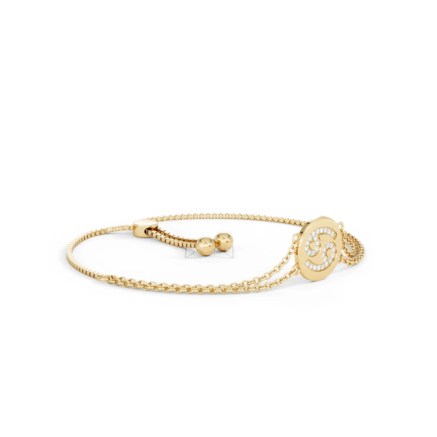 Astrology Cancer 0.07ct Lab Grown Diamond Adjustable Medallion Bracelet 18K Gold Vermeil - Image 19