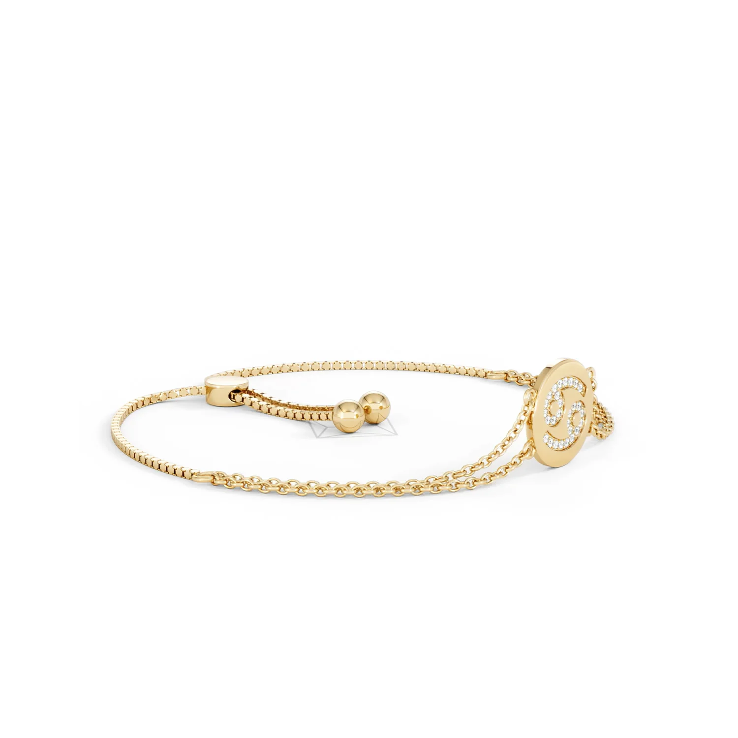 Astrology Cancer 0.07ct Lab Grown Diamond Adjustable Medallion Bracelet 18K Gold Vermeil - Image 21