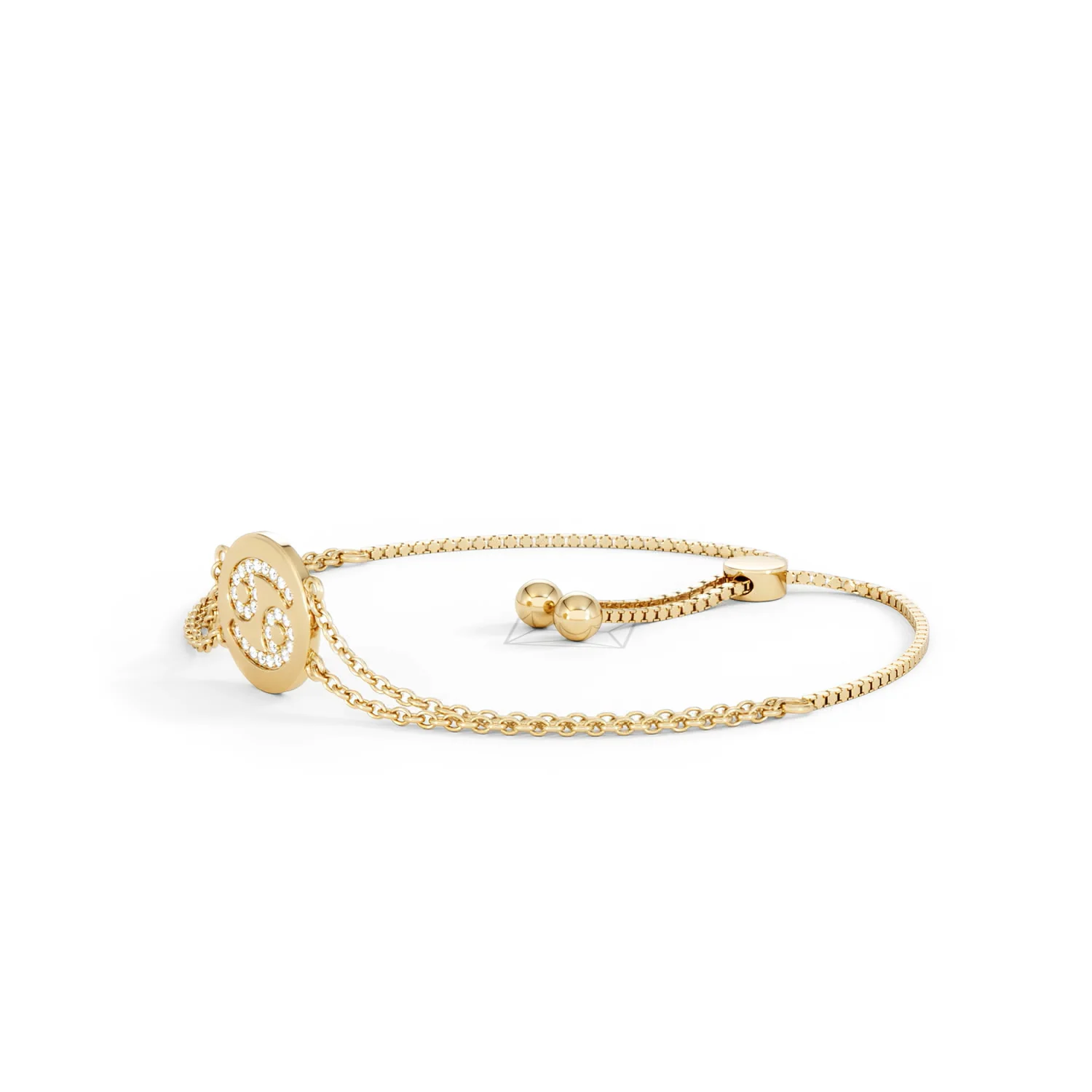 Astrology Cancer 0.07ct Lab Grown Diamond Adjustable Medallion Bracelet 18K Gold Vermeil - Image 77