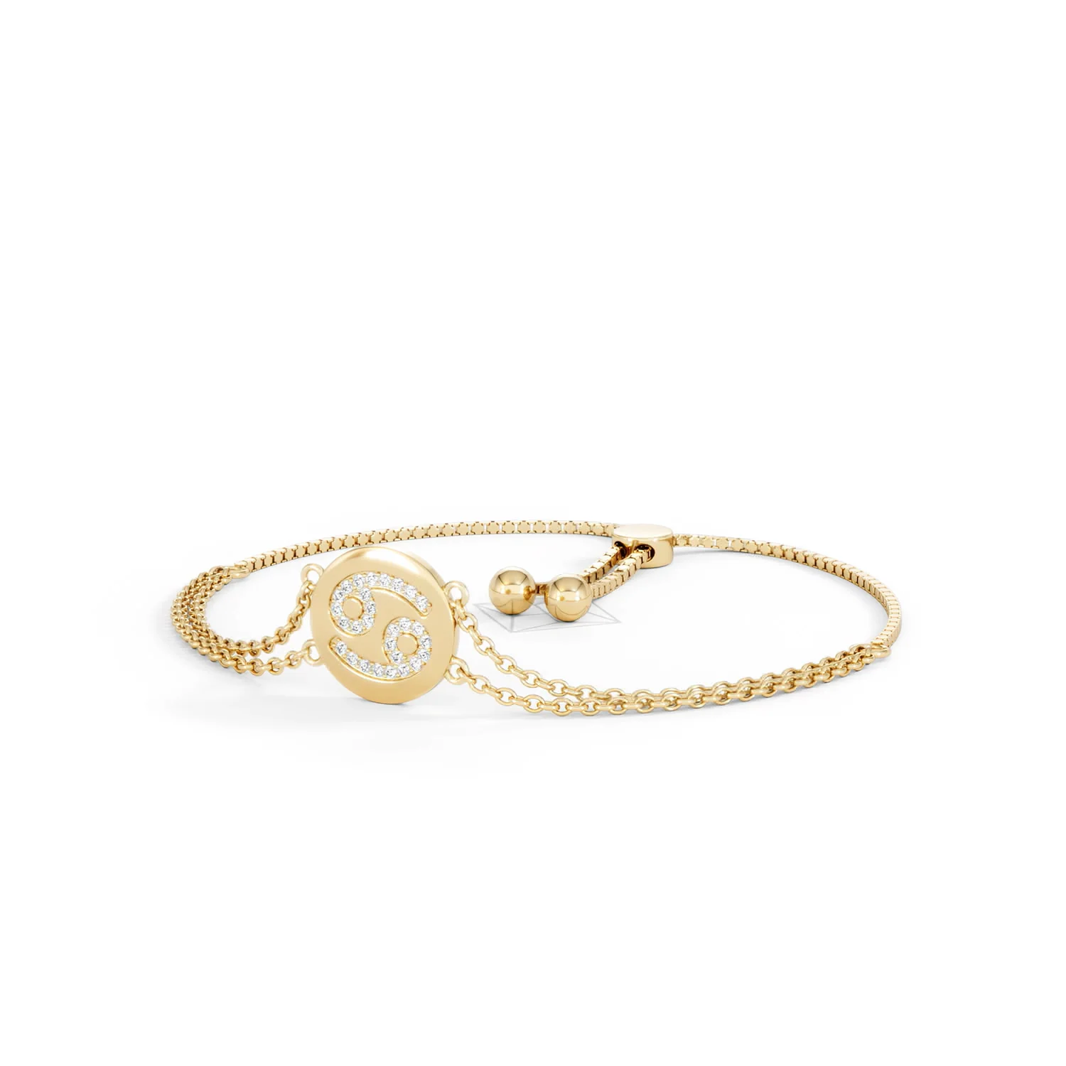 Astrology Cancer 0.07ct Lab Grown Diamond Adjustable Medallion Bracelet 18K Gold Vermeil - Image 83